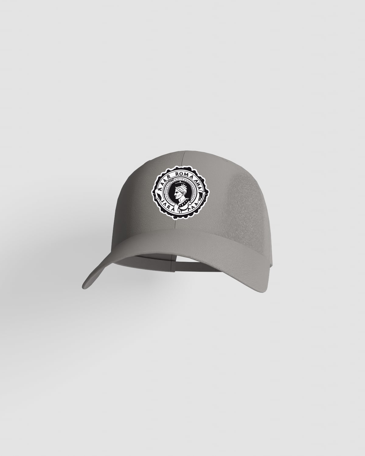 Grey Adjustable Cotton Cap with Velcro Closure 59