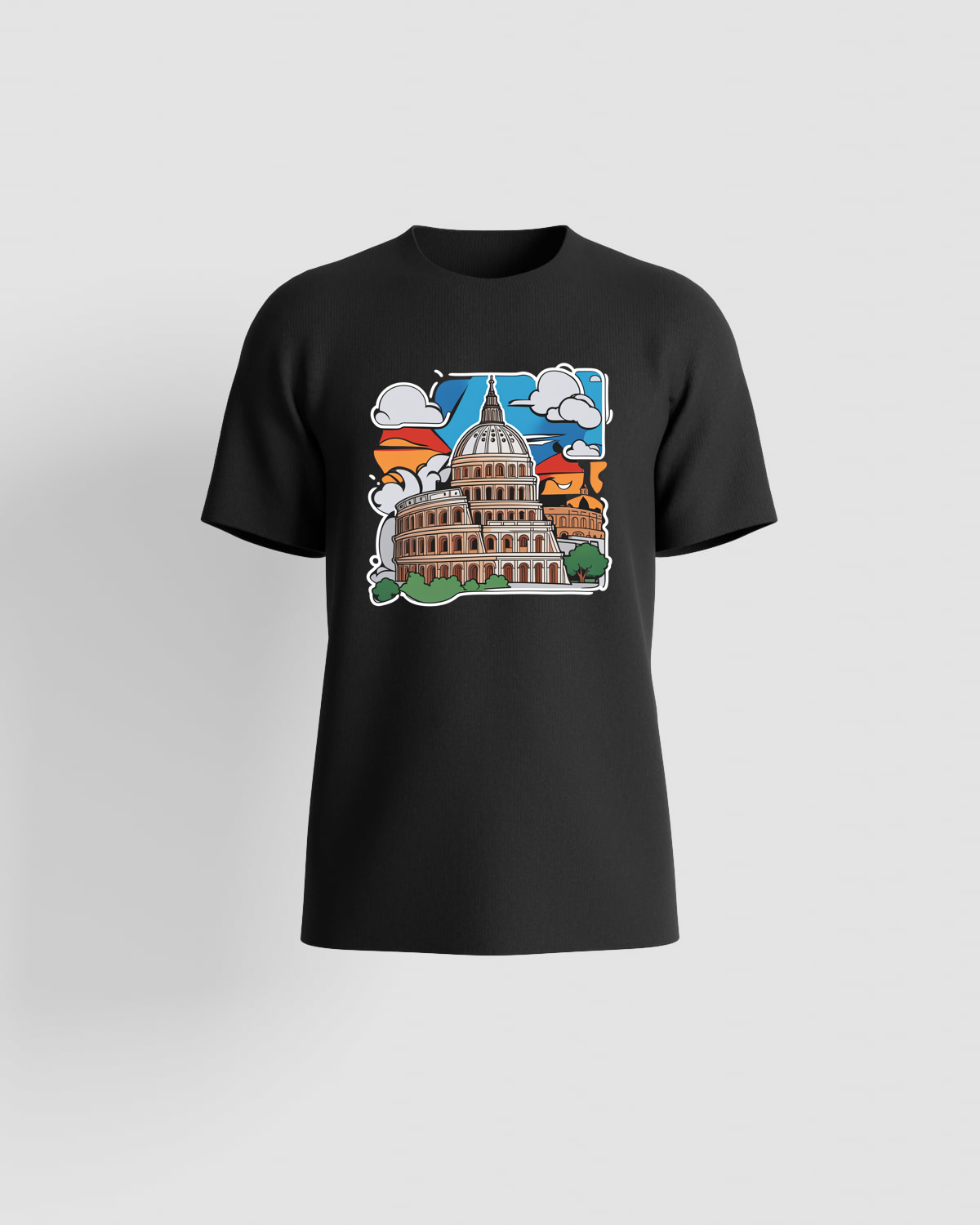 Black Eco‑Sustainable T-Shirt, Modern Fit 59