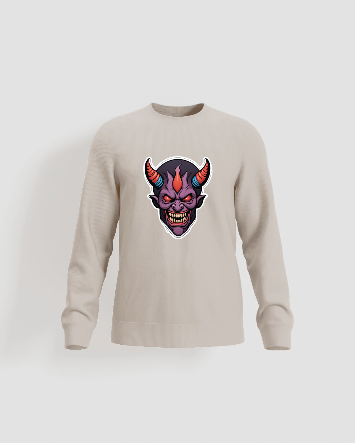 Cream Unisex Organic Cotton Crew Neck Sweatshirt 59