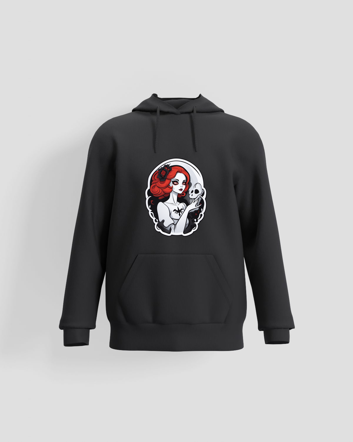 Black Unisex 100% Cotton Sweatshirt – Smooth Print Surface 59