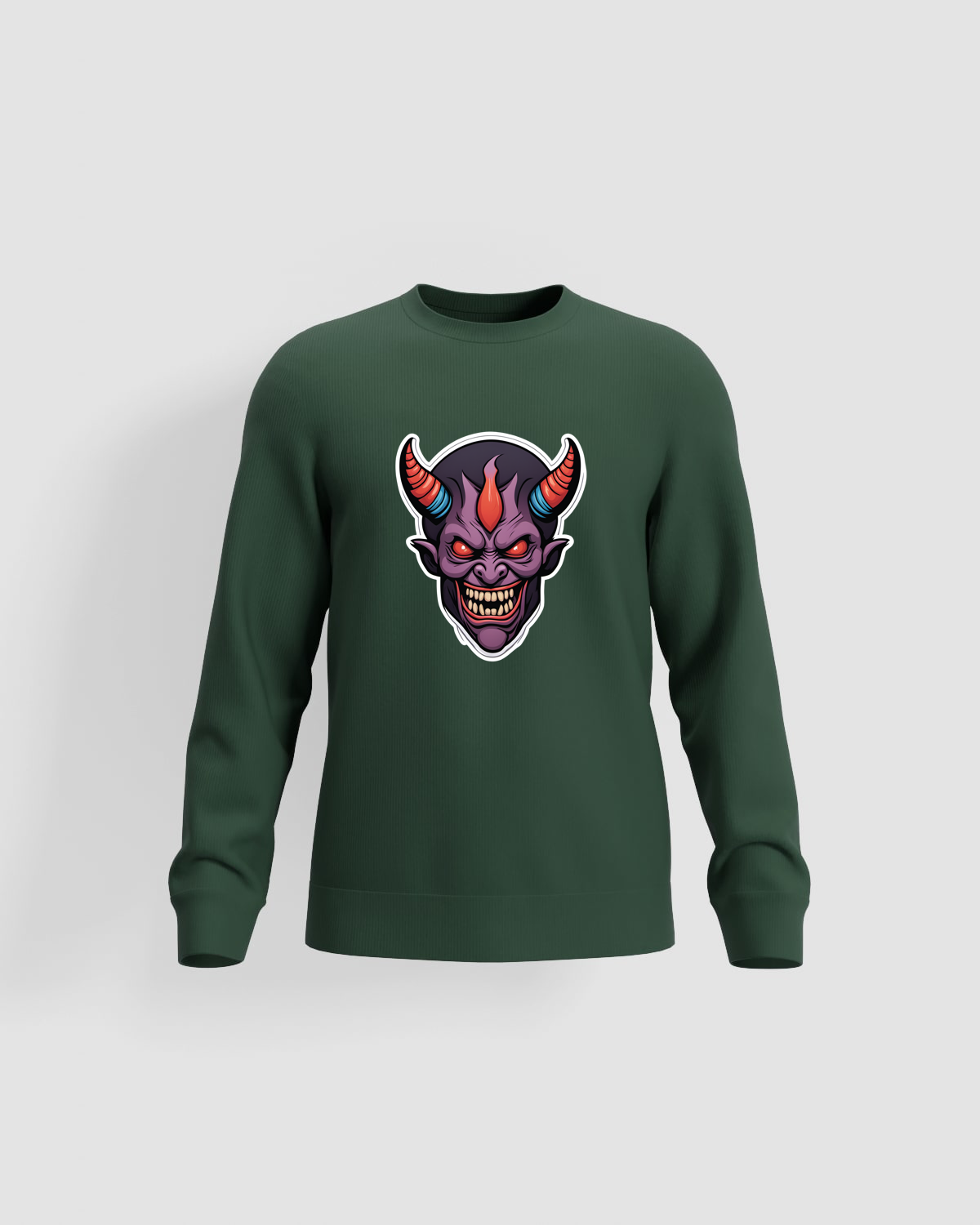 Green Unisex Cotton Sweatshirt with Durable Print 59