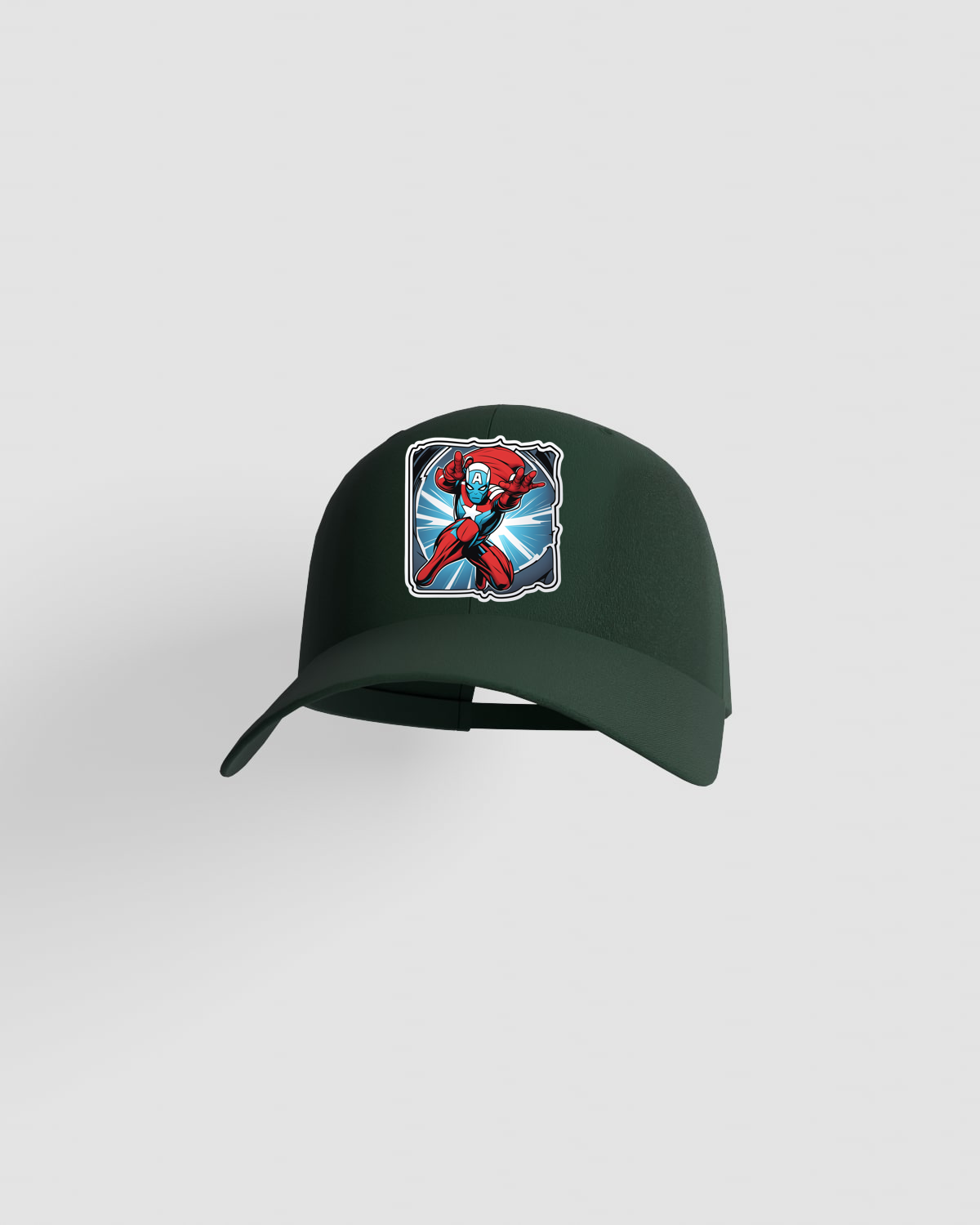 Green Cotton Cap with Velcro Closure 59