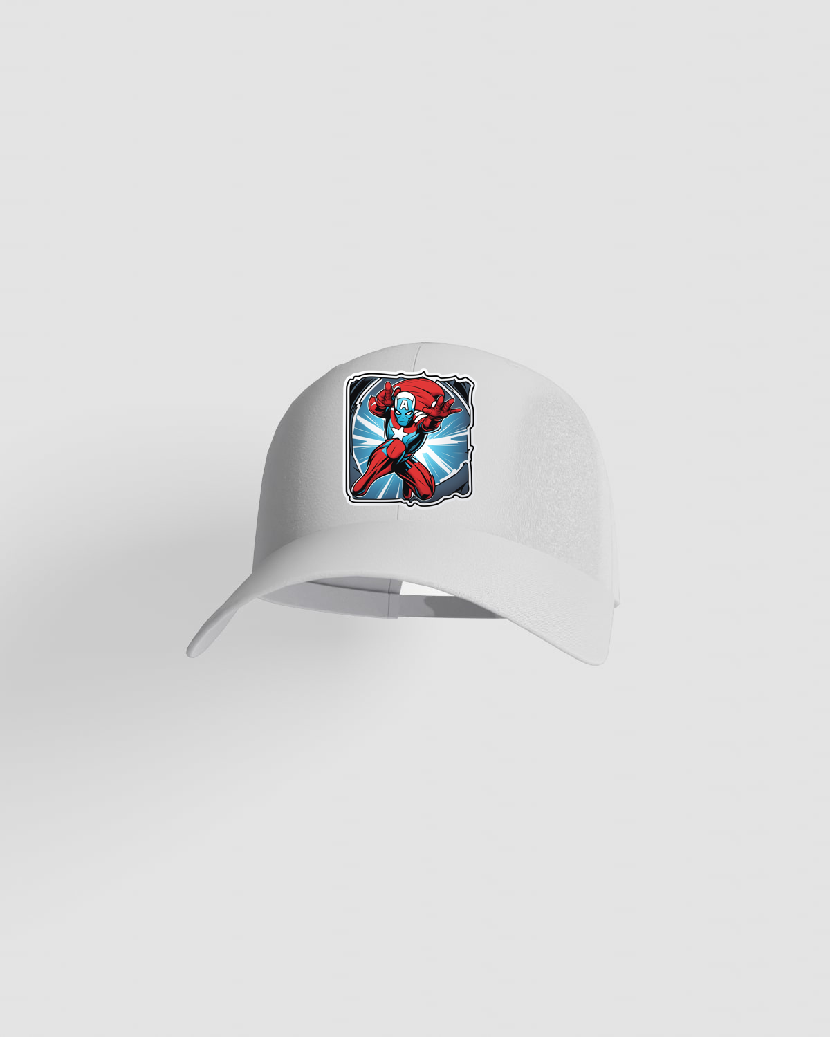 White Cotton Cap, Velcro Adjustable, Print Ready 59