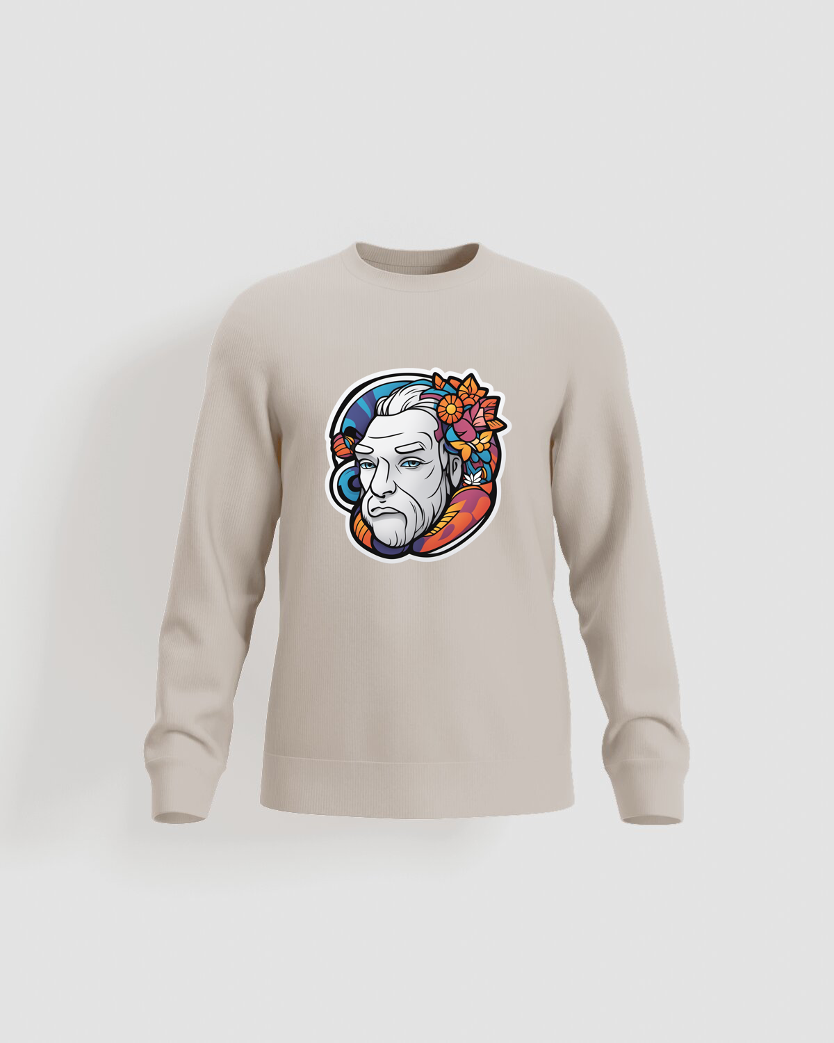 Cream Unisex Sweatshirt – Print Ready, 100% Cotton 59