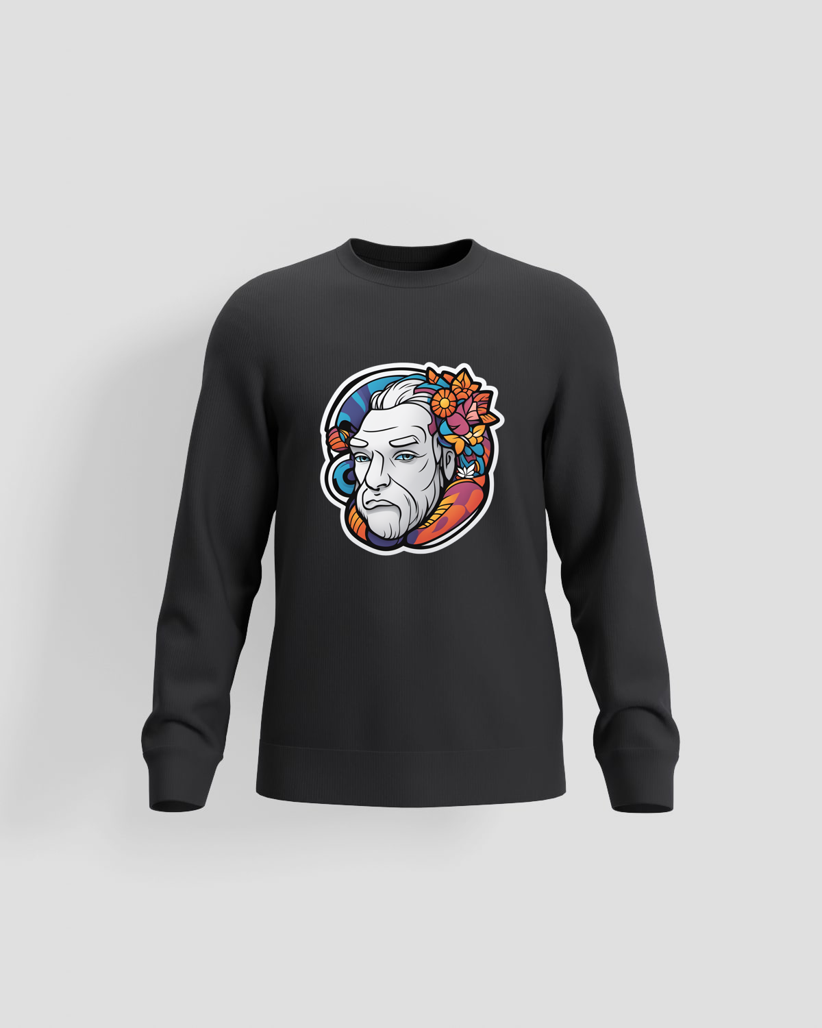 Black Unisex 100% Cotton Sweatshirt – Durable & Print‑Ready 59