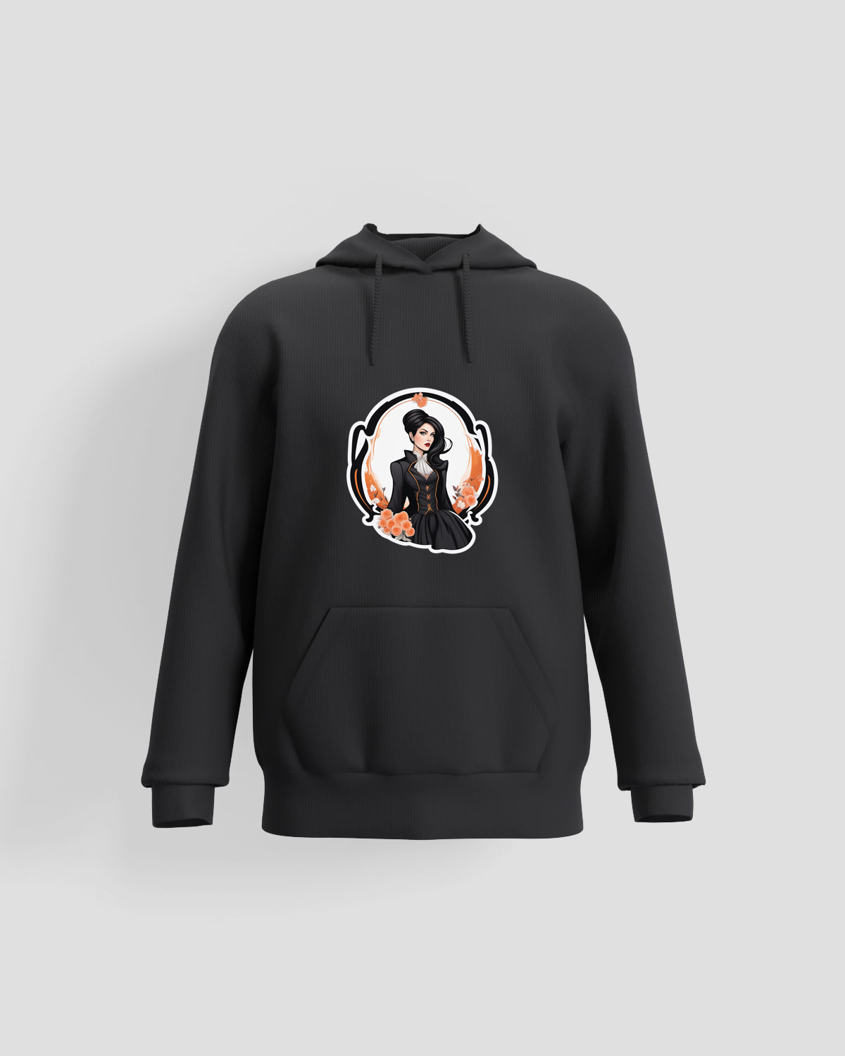 Black Unisex Sweatshirt – Set‑In Sleeves, 100% Cotton 59