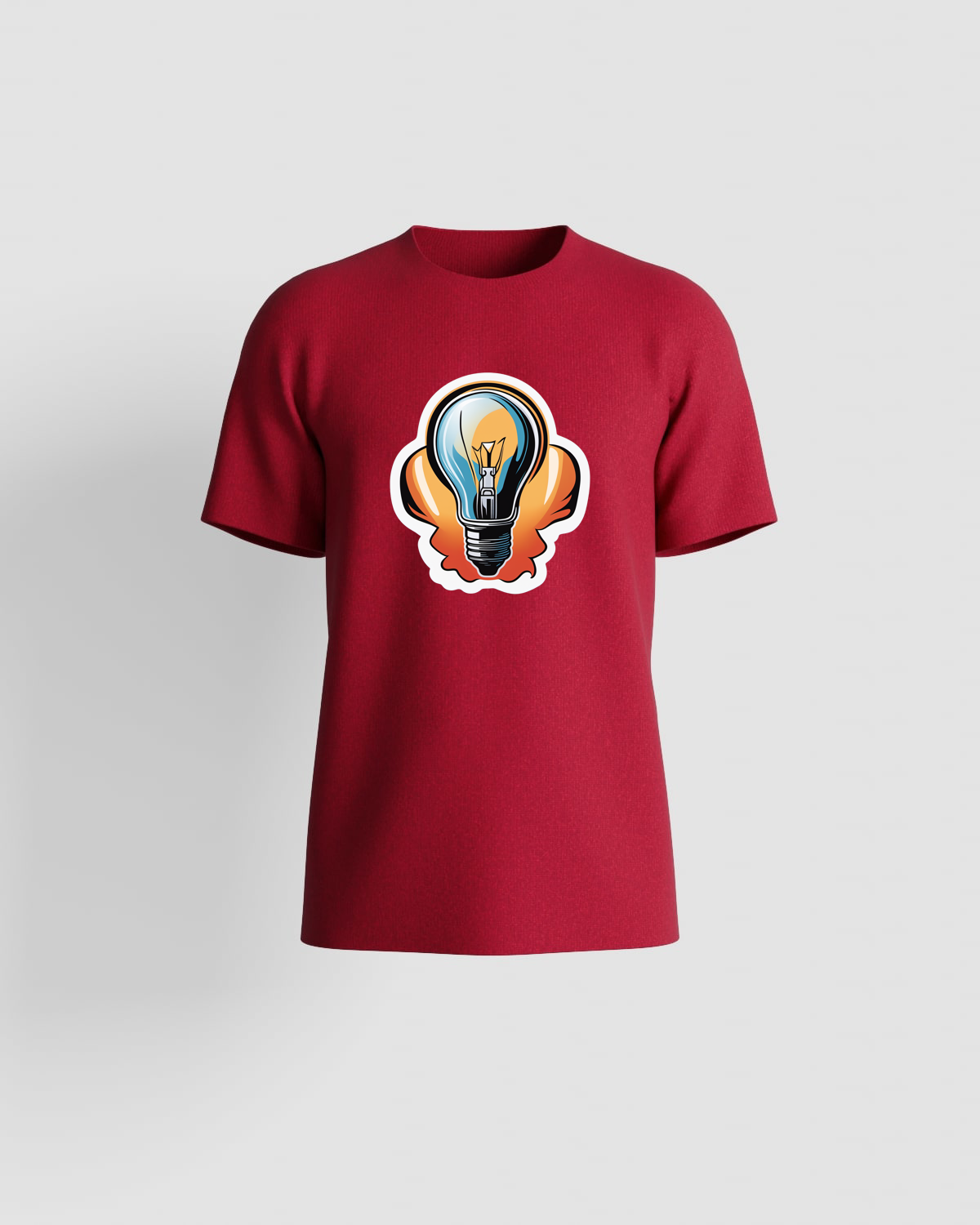 Red T-Shirt with Vibrant Abstract Design 59