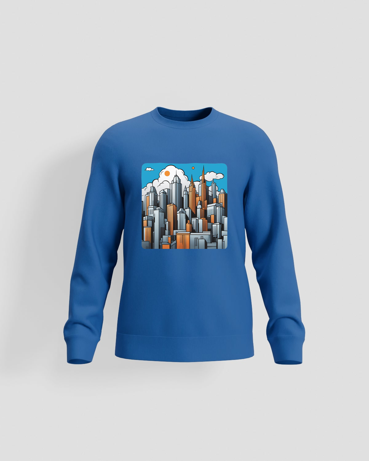 Blue Brushed Organic Cotton Sweatshirt 59