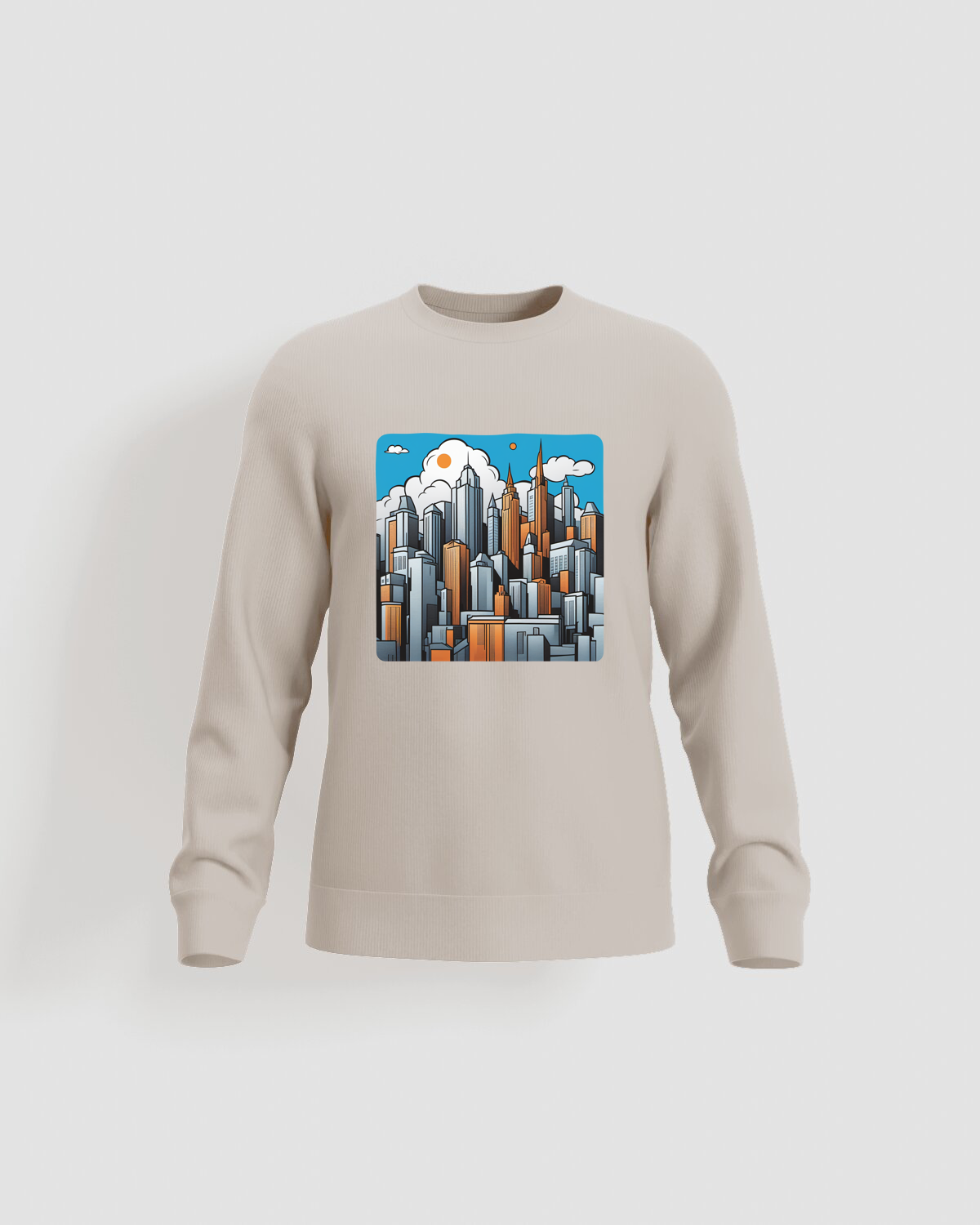 Cream Unisex Sweatshirt – Soft Cotton Comfort 59