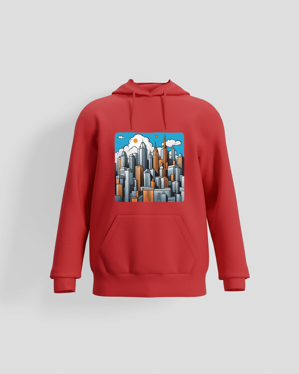 Red Organic Cotton Sweatshirt – Soft & Sustainable Comfort 59