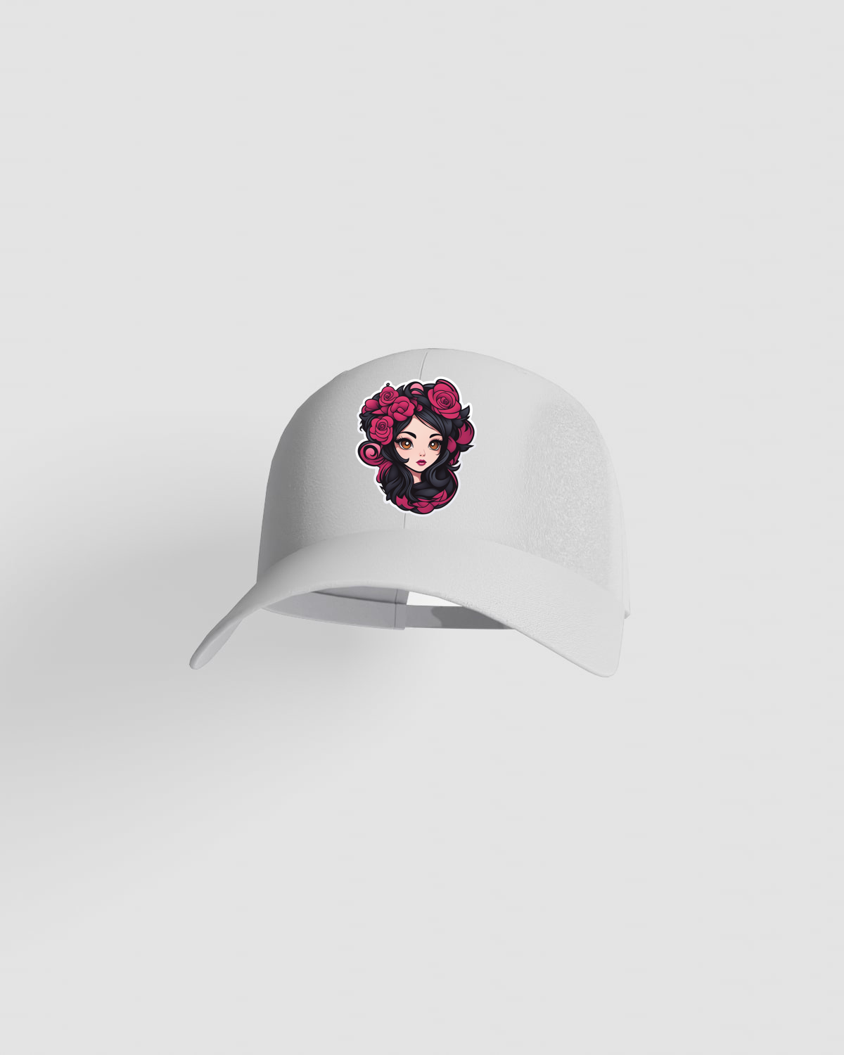 White Cotton Cap, Smooth Front Panel & Velcro Closure 59