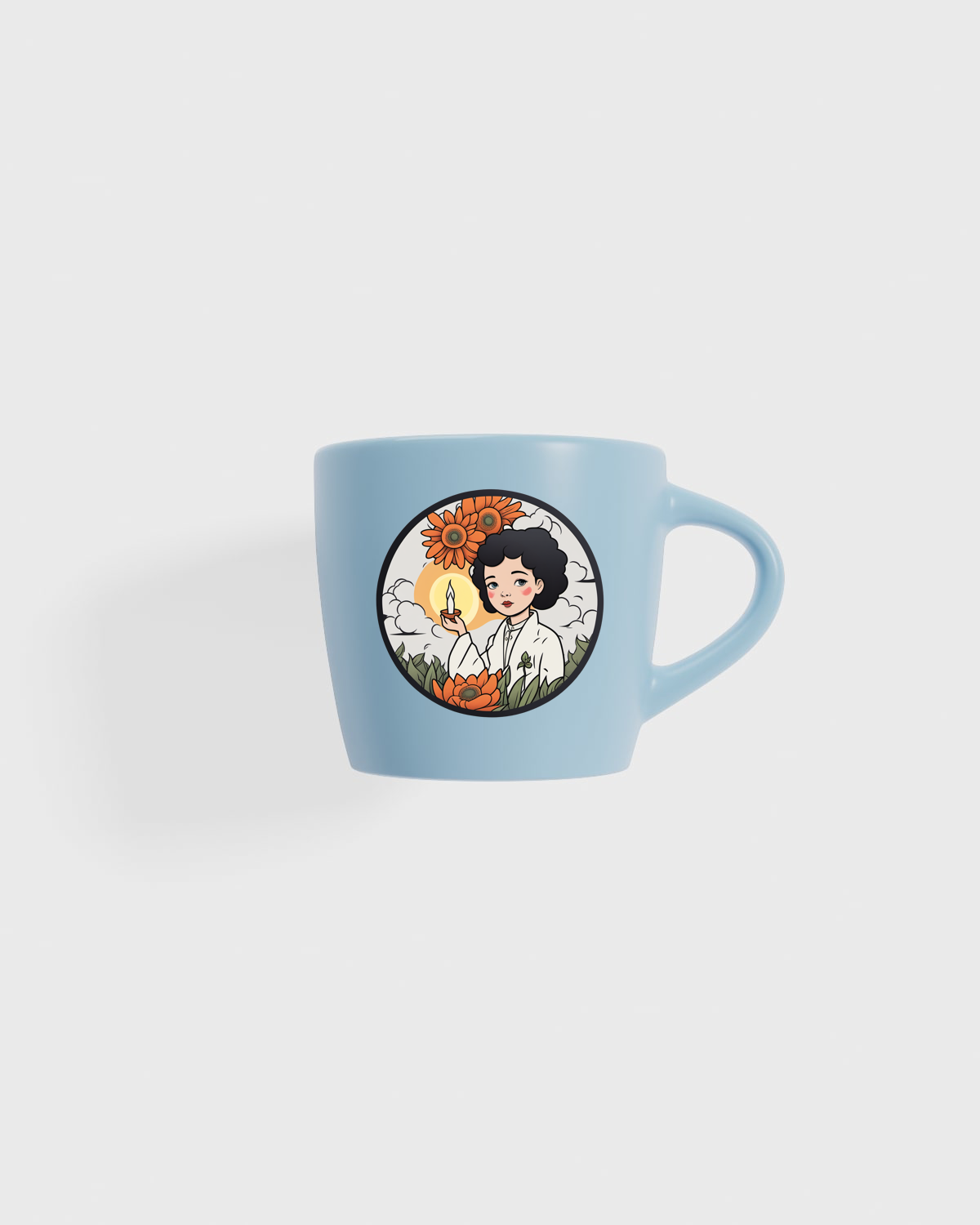 White Ceramic Mug with Matte Exterior 59