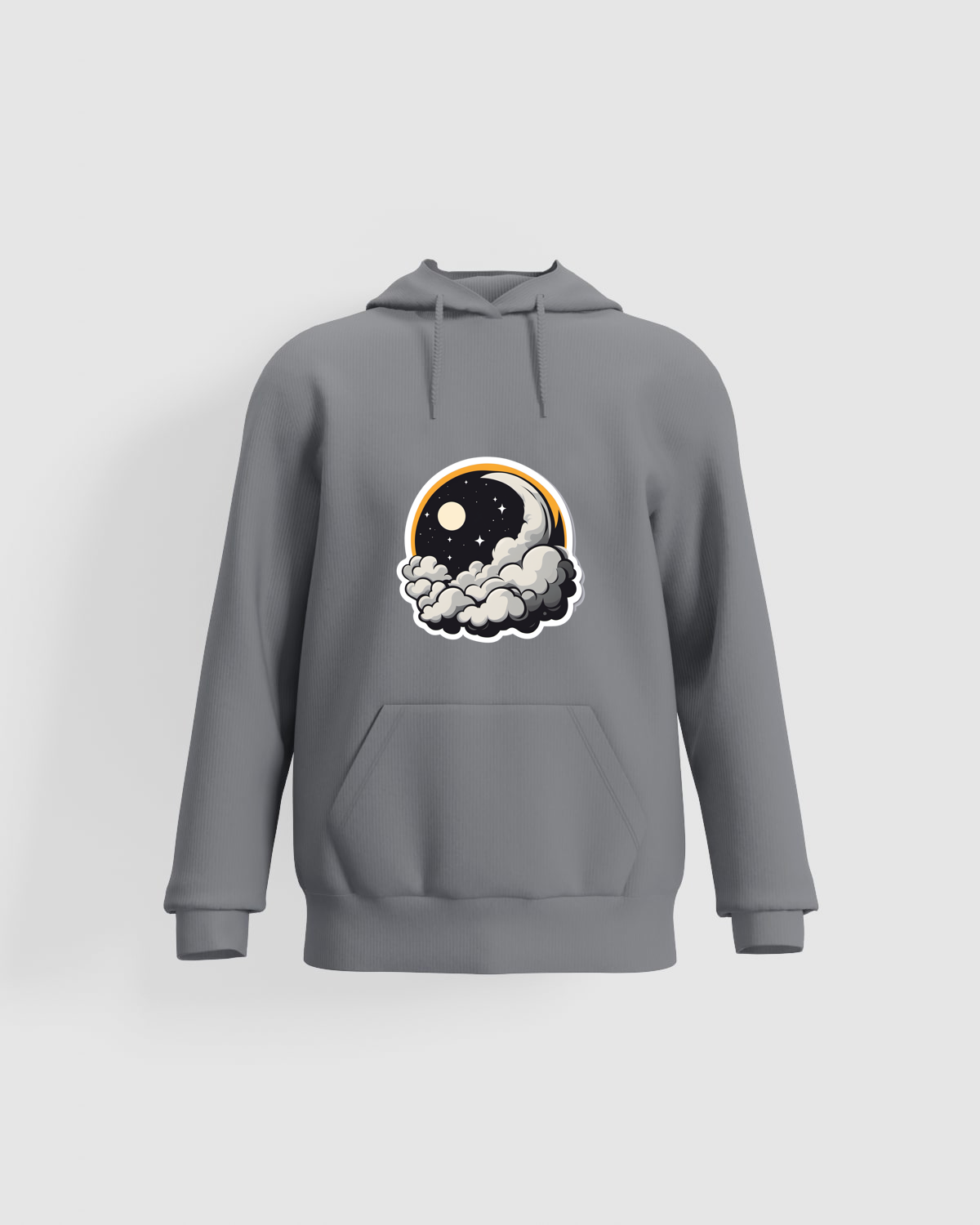 Grey Unisex Cotton Sweatshirt – Classic Crew Neck, Durable Print‑Friendly 59