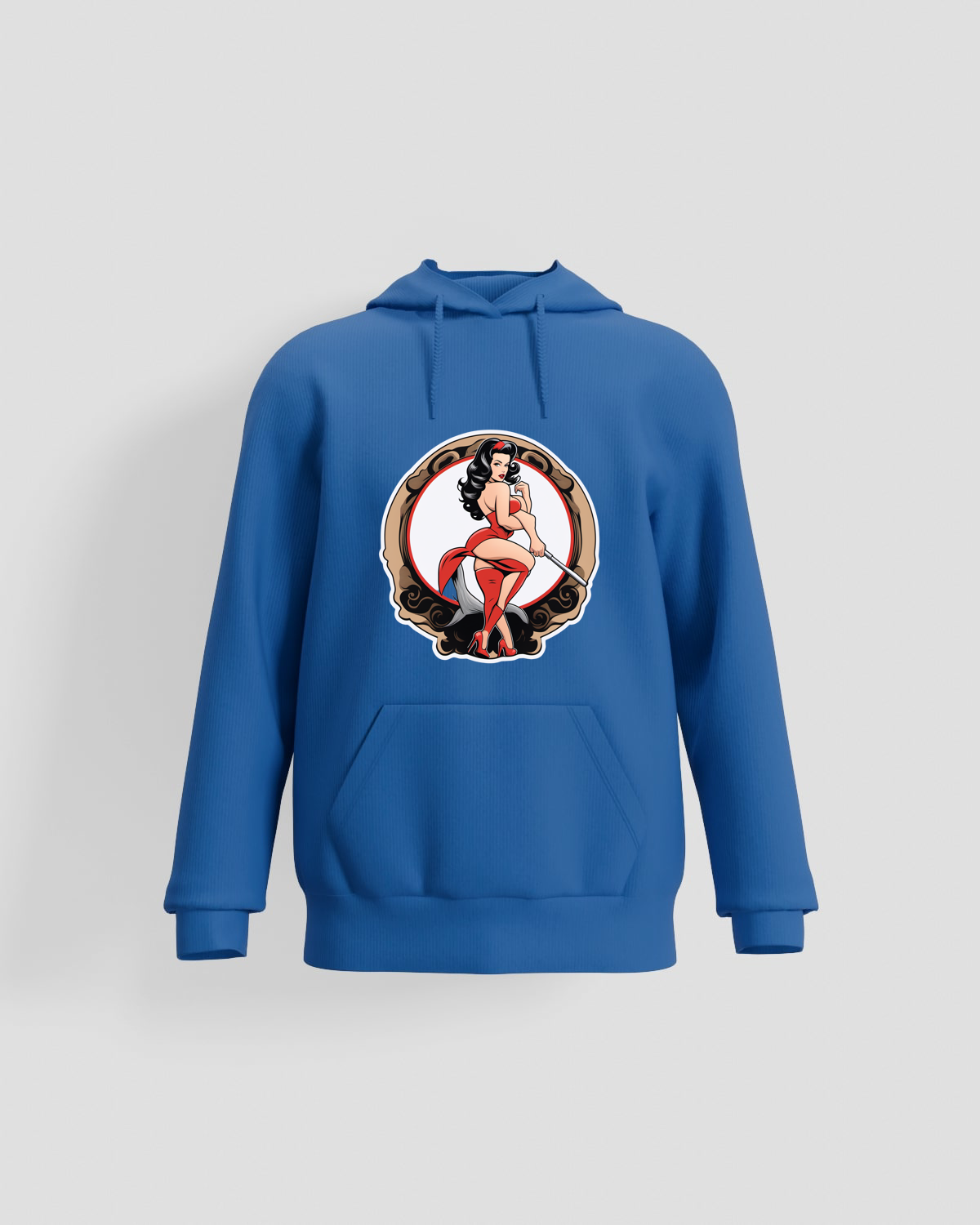 Blue Organic Cotton Unisex Sweatshirt with Crew Neck 59