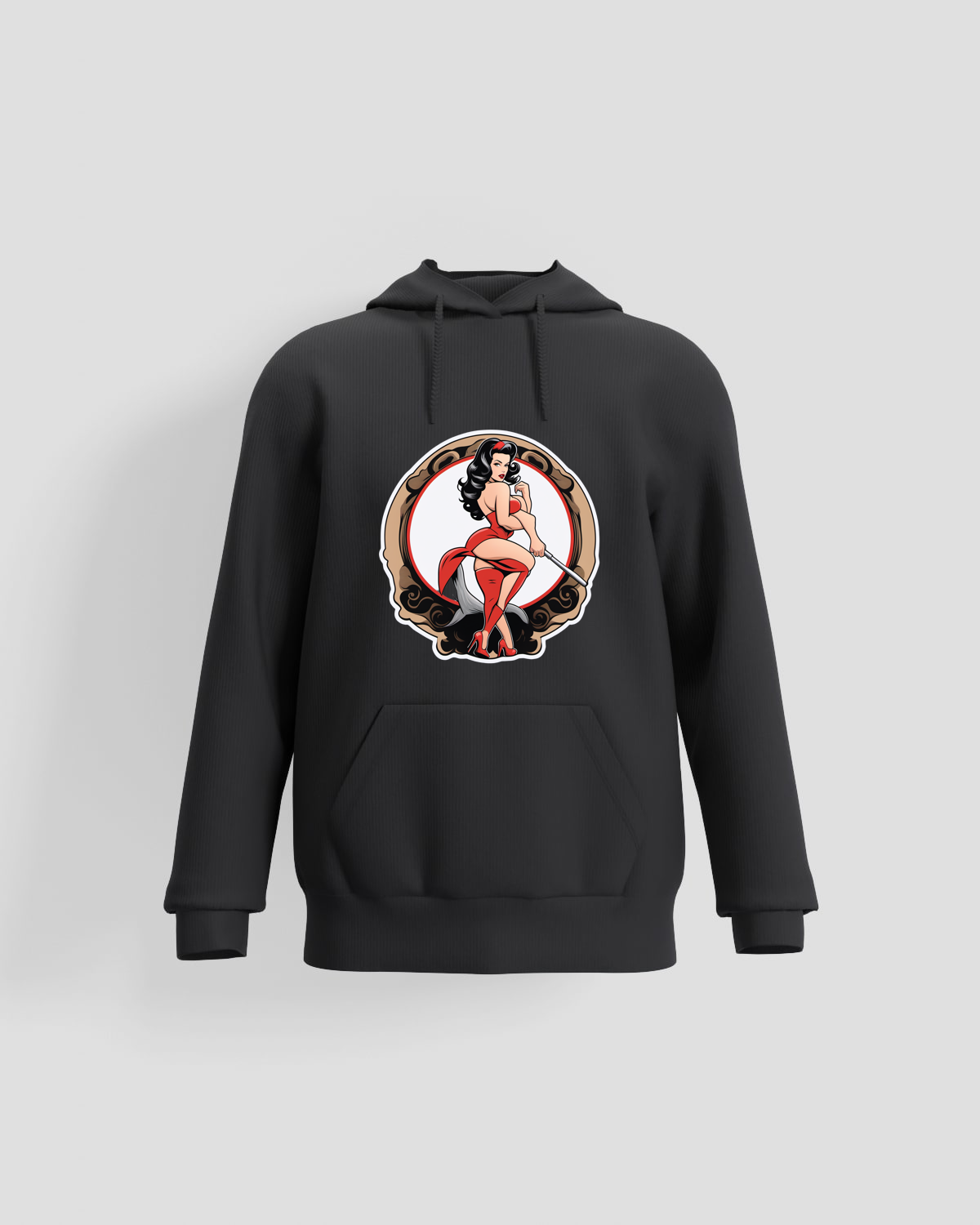 Black Unisex Sweatshirt – 100% Cotton, Print‑Ready Fabric 59