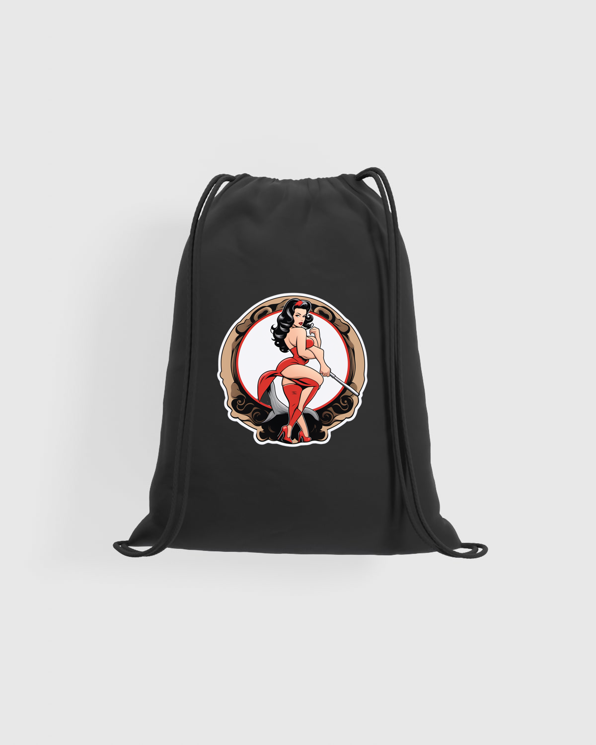 Customizable Drawstring Gym Bag Smooth Cotton Surface 59