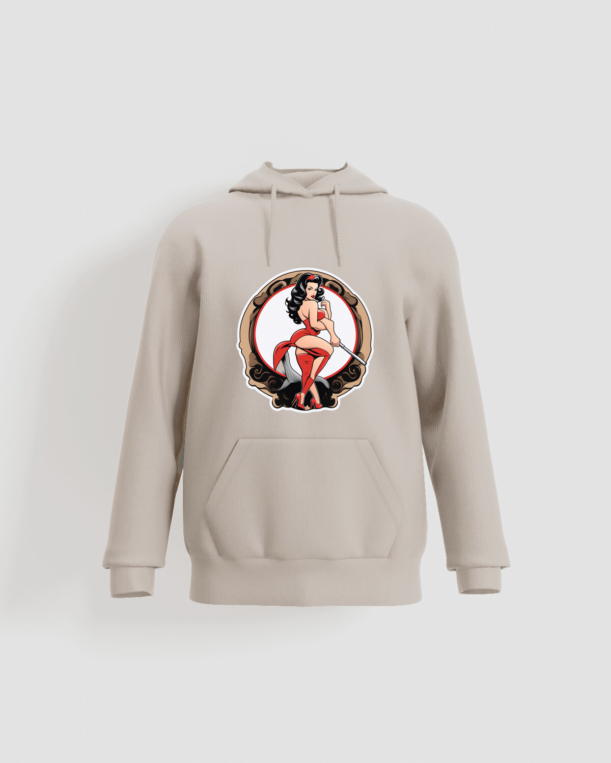 Cream Crew Neck Unisex Organic Cotton Sweatshirt 59