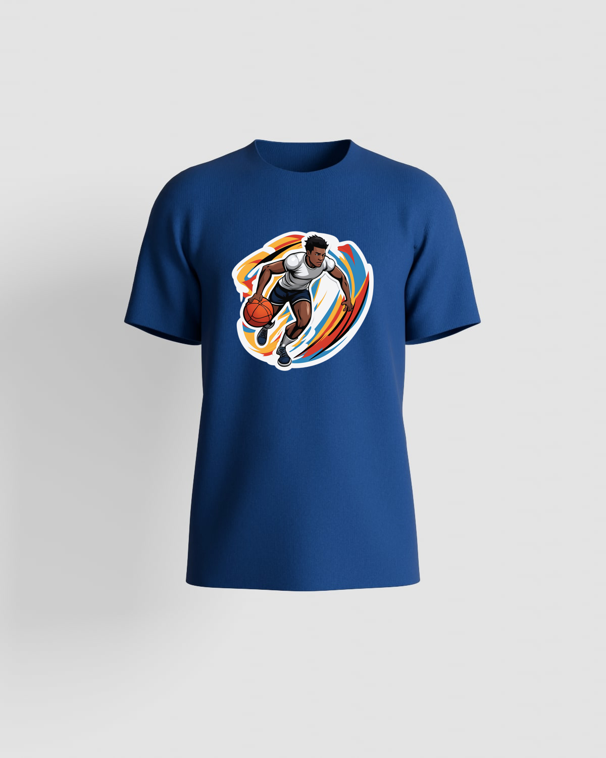 Blue Organic Cotton T-Shirt Modern Genderless Fit 59