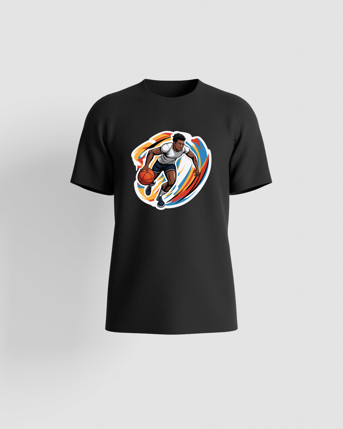 Black Organic Cotton T‑Shirt with Modern Genderless Fit 59
