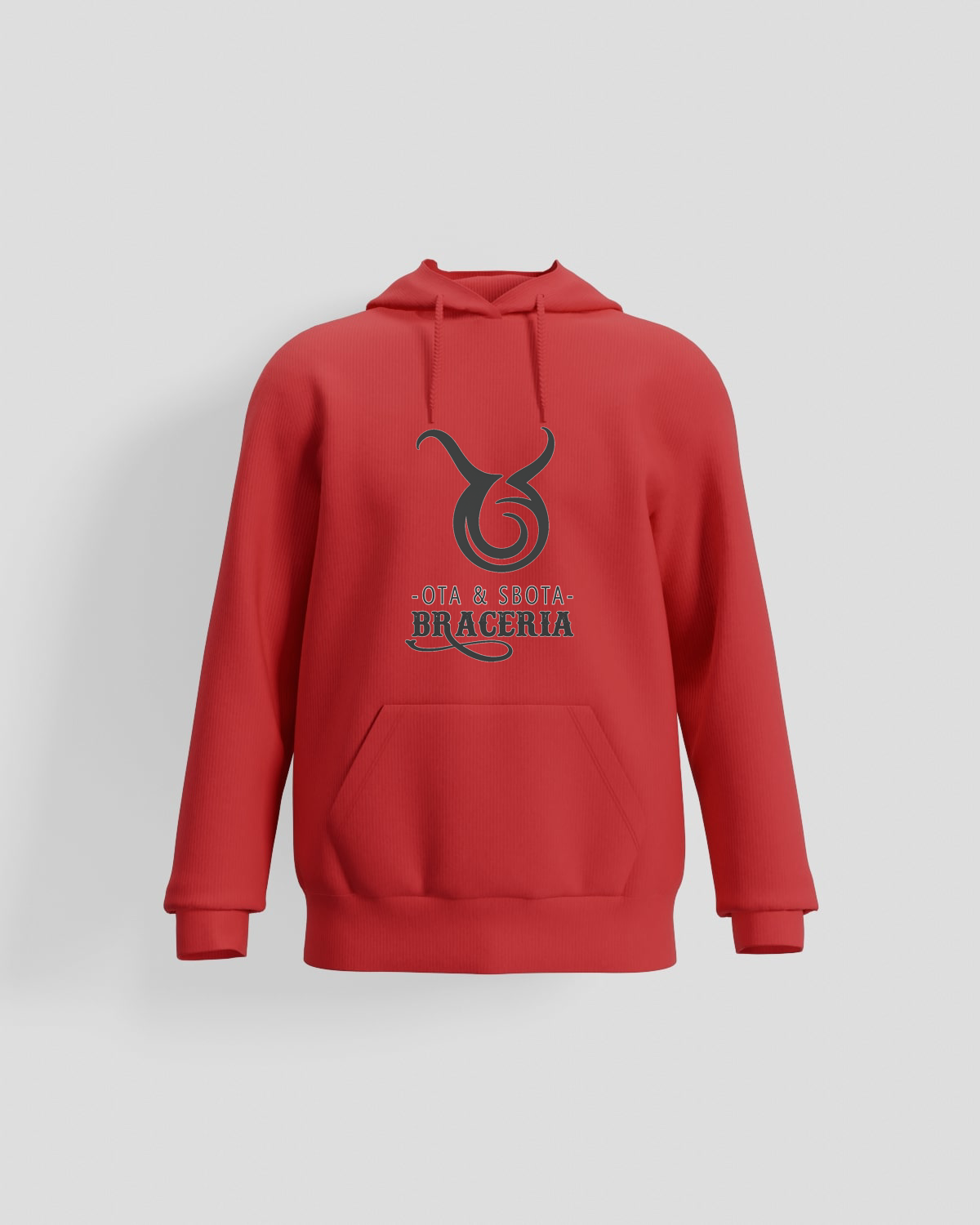 Red Brushed Organic Cotton Unisex Sweatshirt 59