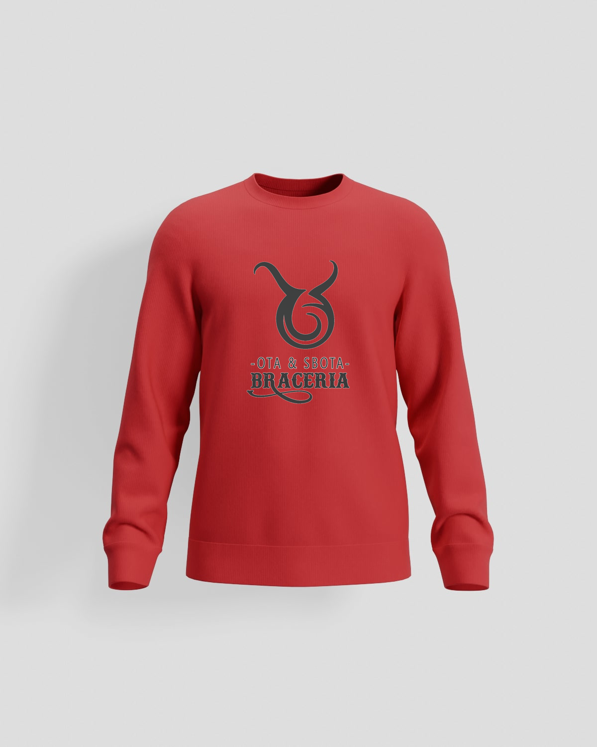 Red Unisex Sweatshirt – Organic Cotton Soft Comfort 59