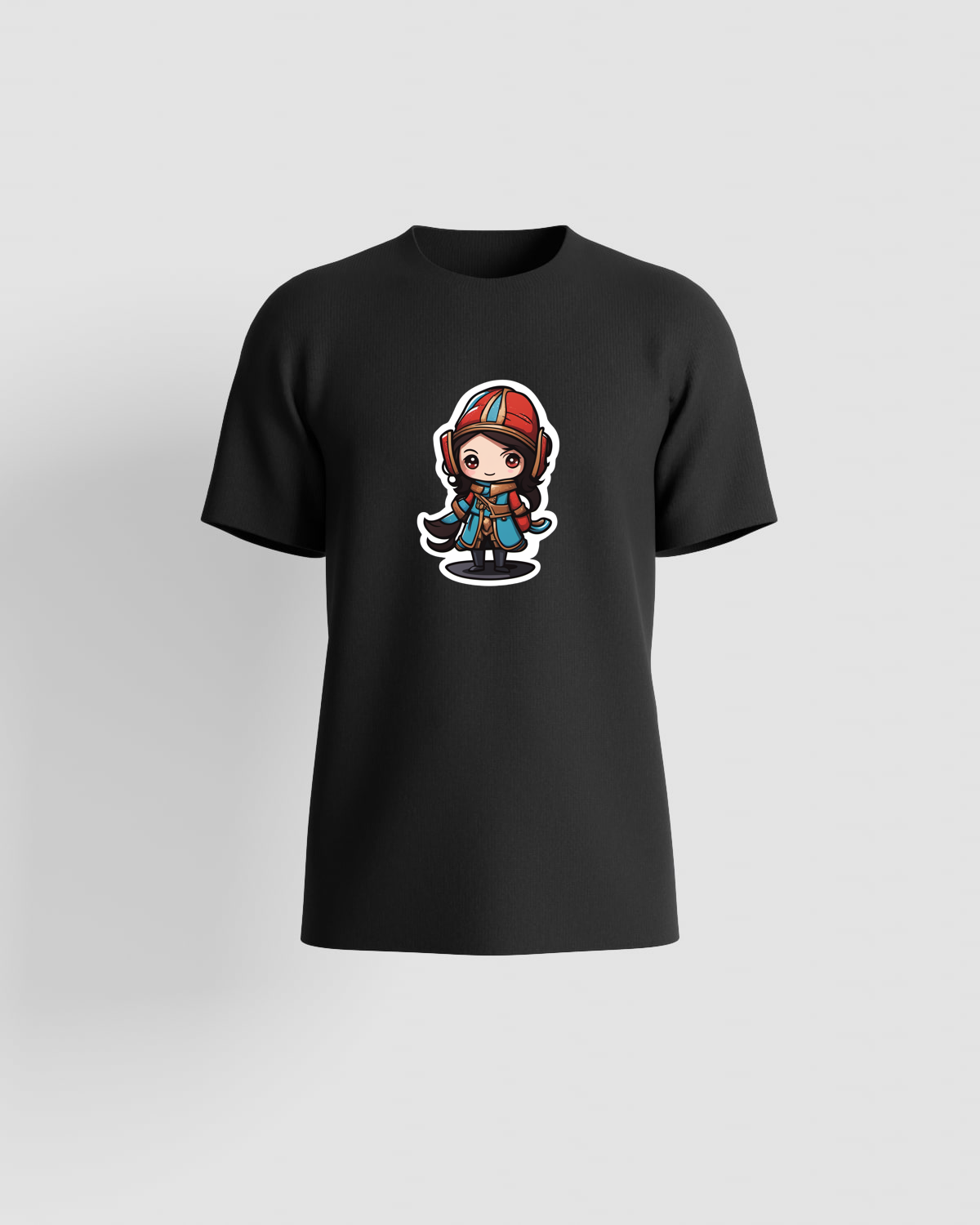 Black Organic Cotton T-Shirt with Minimalist Graphic 59