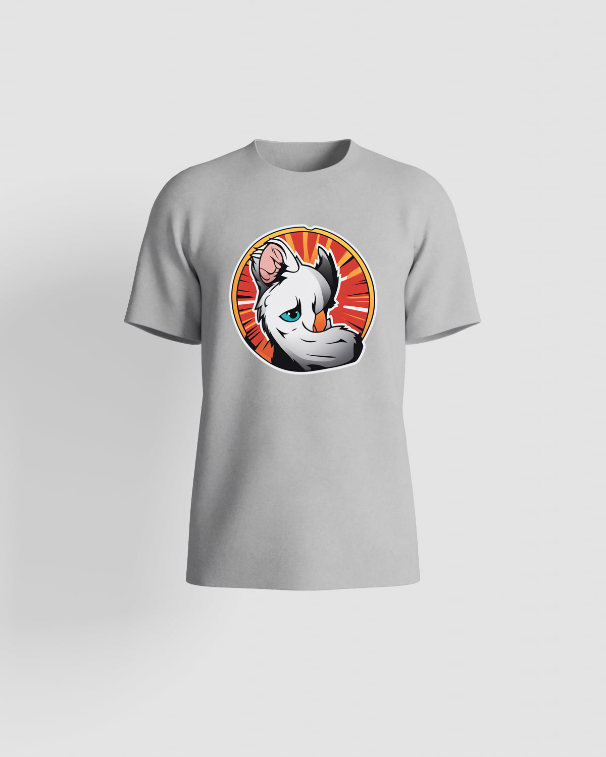 Grey Organic Cotton T‑Shirt with Clean Design 59