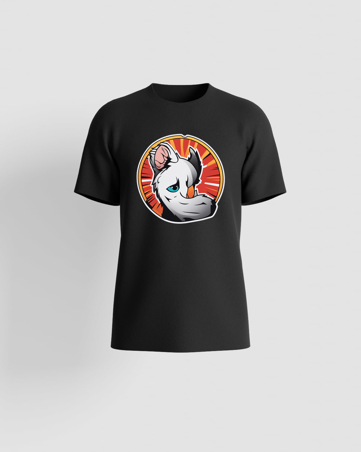 Black Organic Cotton T‑Shirt with Bold Graphic 59