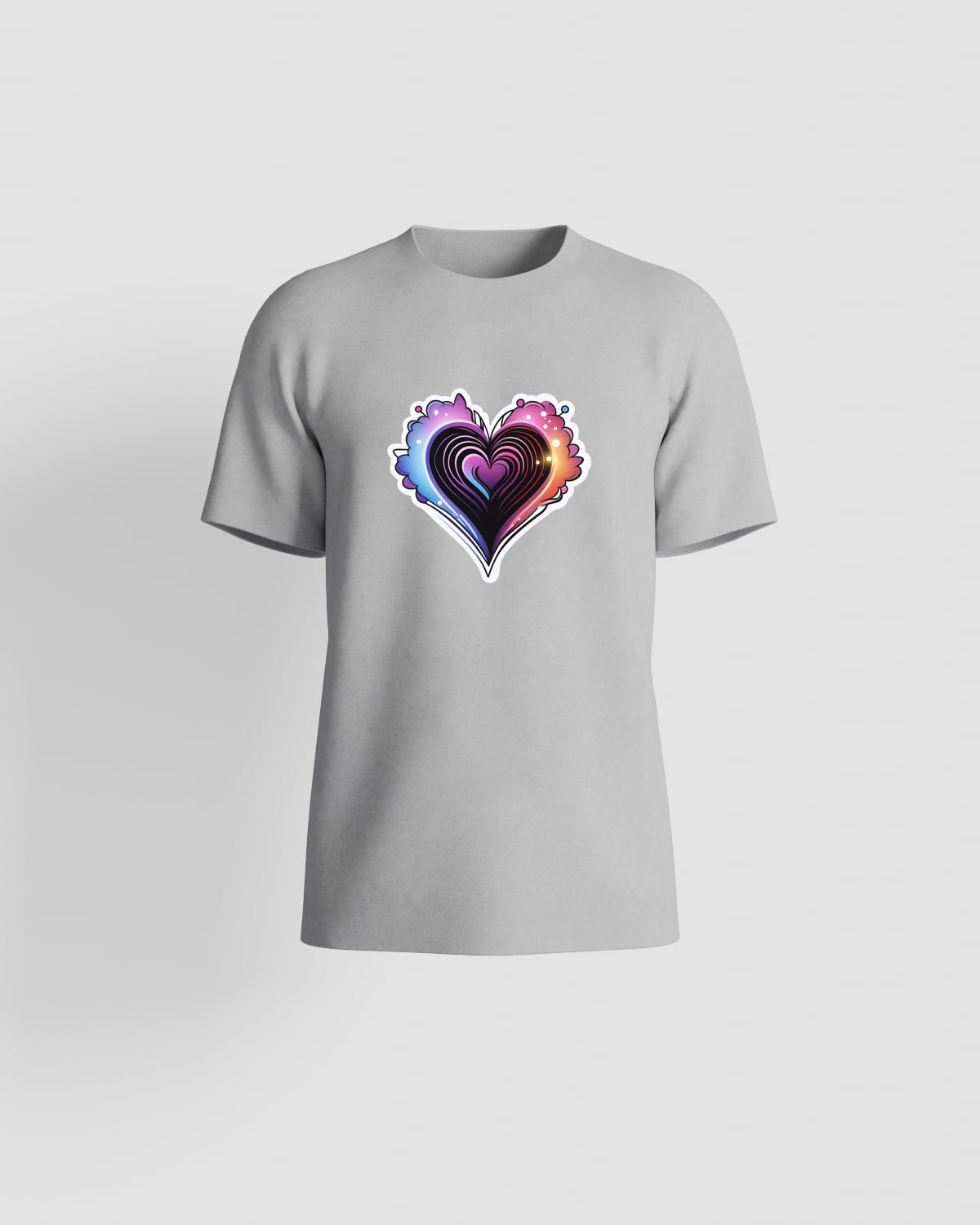 Grey Organic Cotton T‑Shirt with Clean Design 59