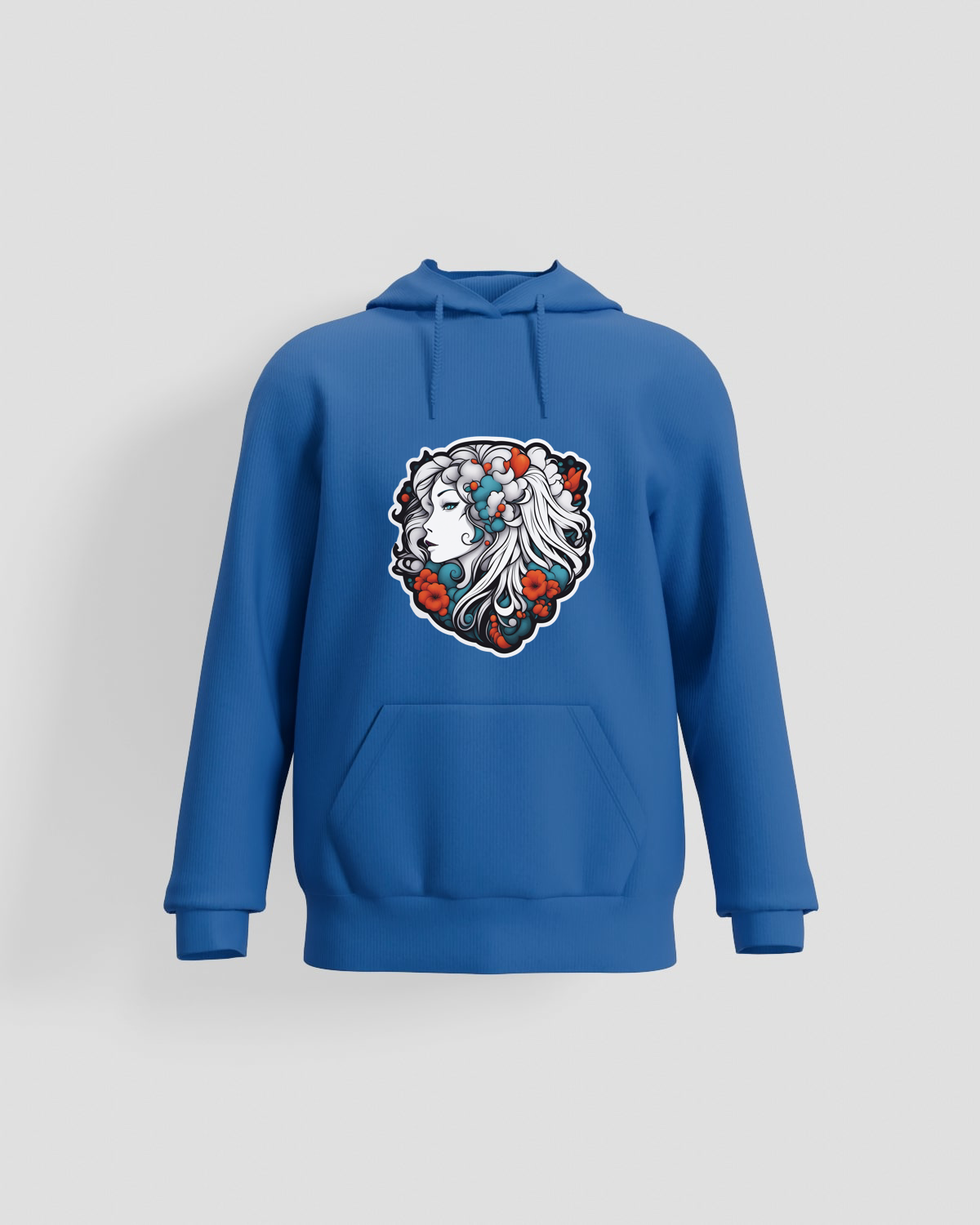 Blue Unisex 100% Cotton Crew Neck Sweatshirt 59