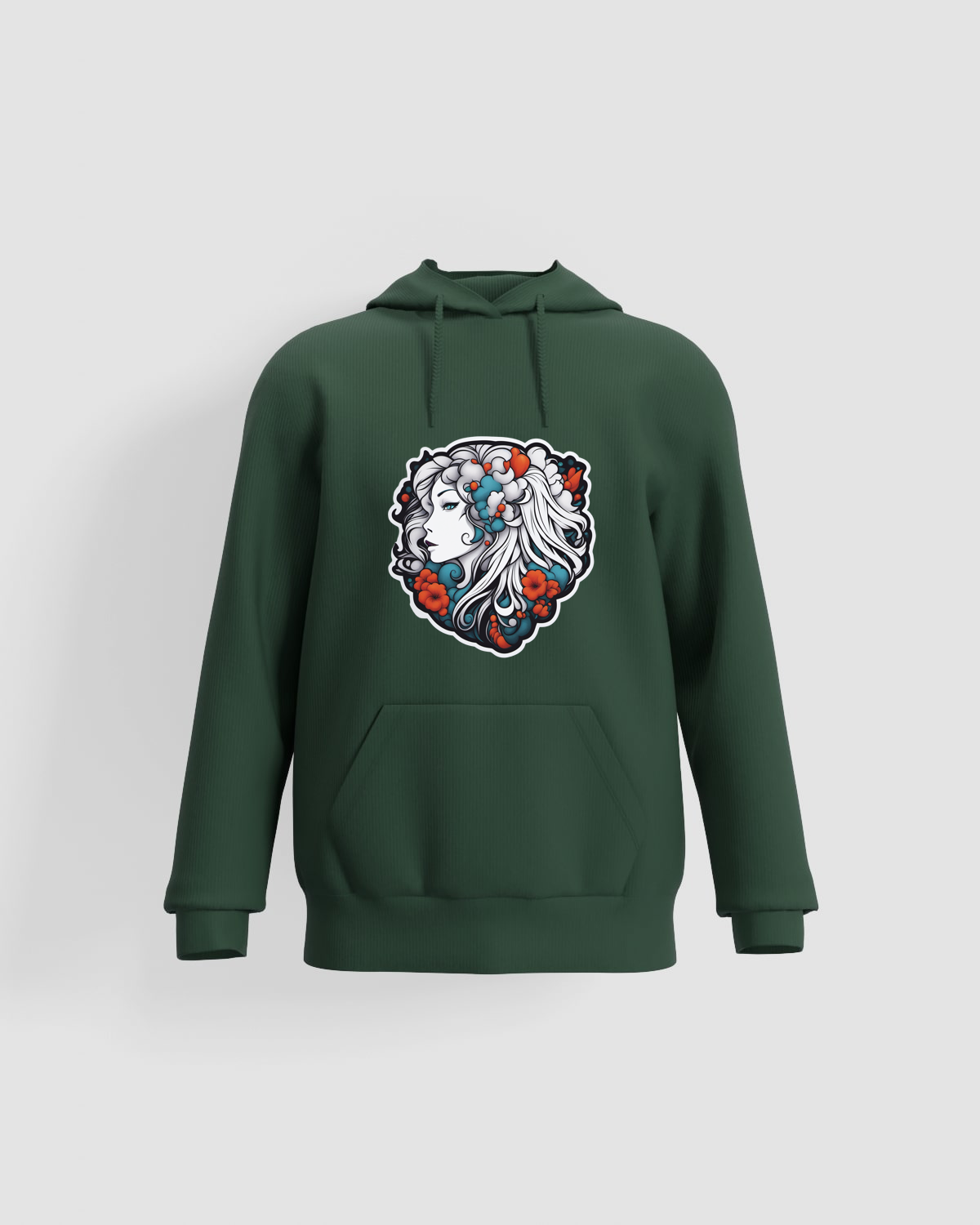 Unisex Green Sweatshirt – Soft Organic Cotton, Print‑Ready 59