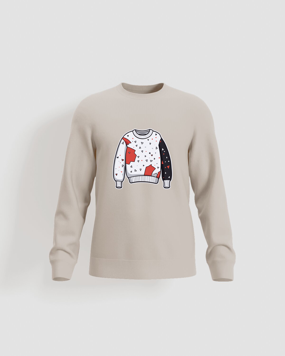 Cream Unisex Sweatshirt – 100% Cotton Comfort 59