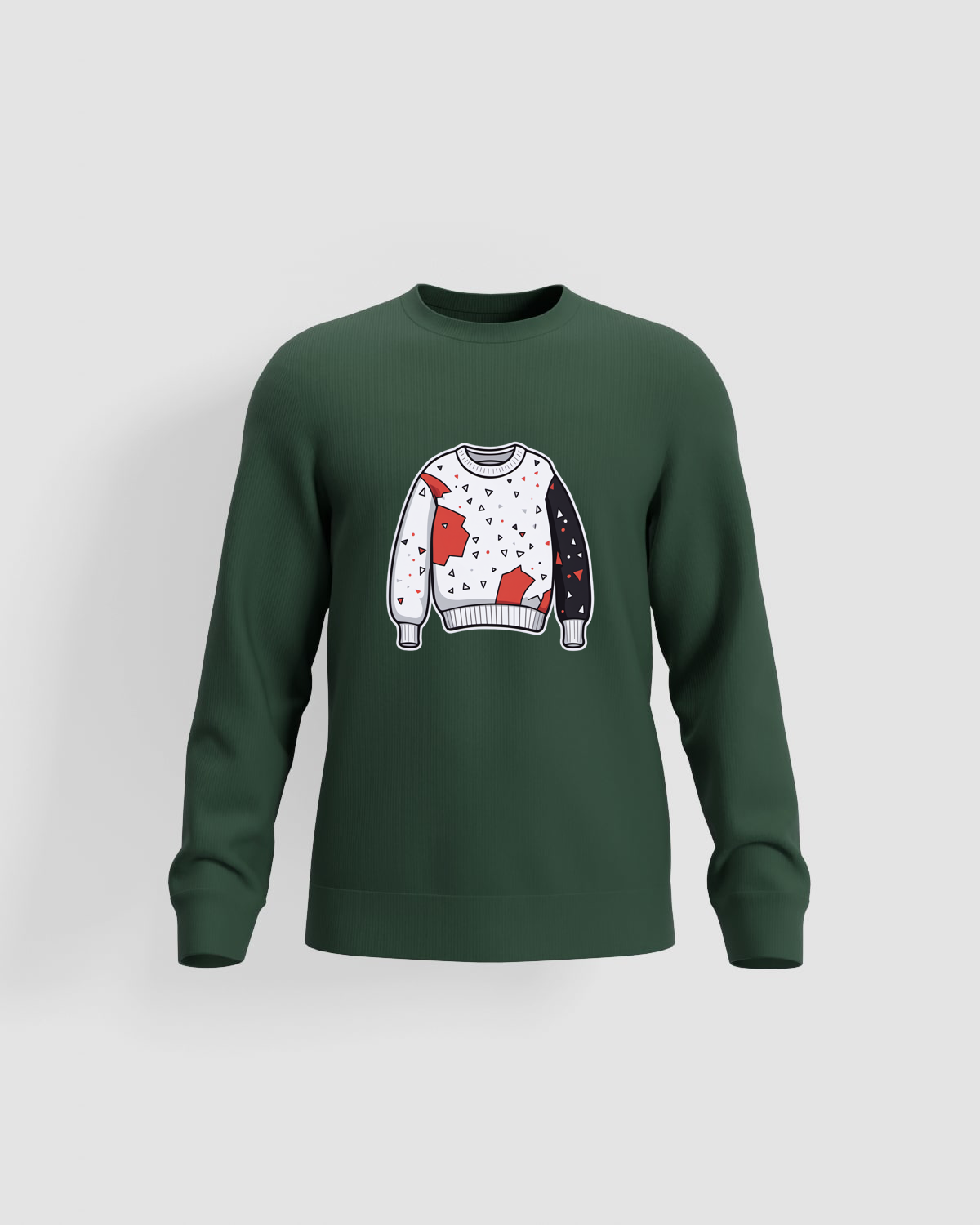 Green Organic Cotton Sweatshirt with Bold Graphic 59