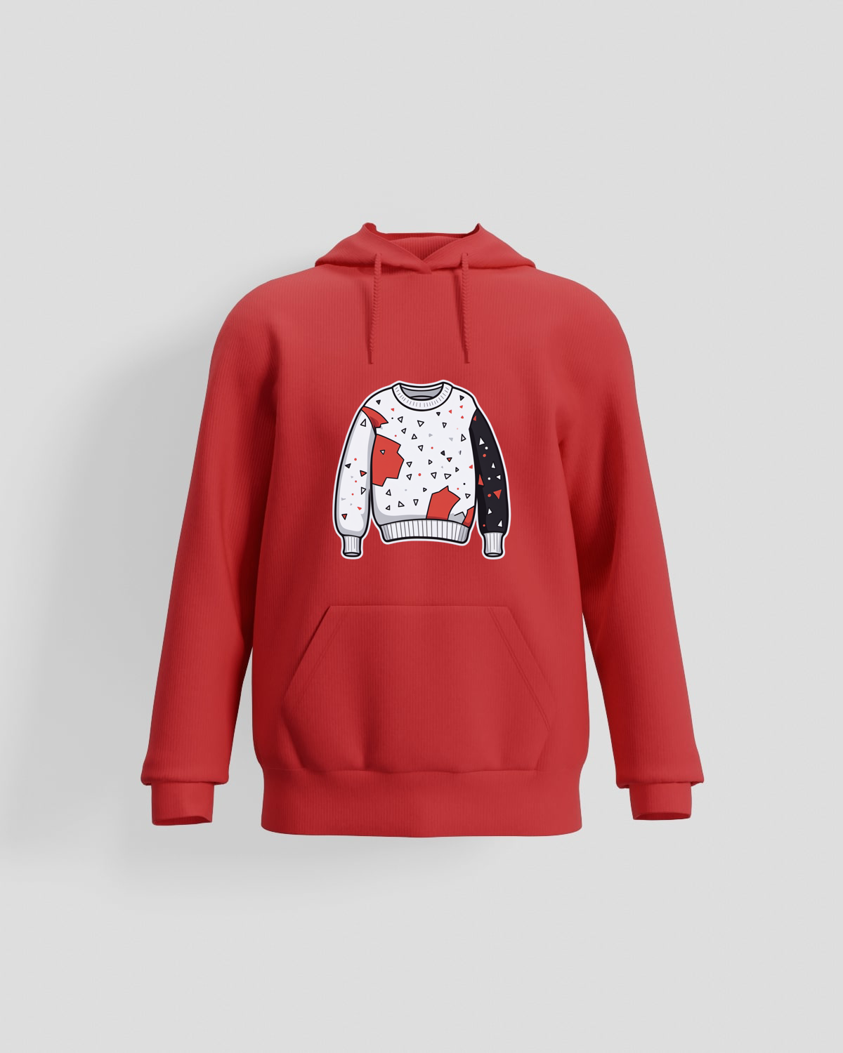 Red Unisex Sweatshirt – Soft Cotton with Smooth Print Surface 59