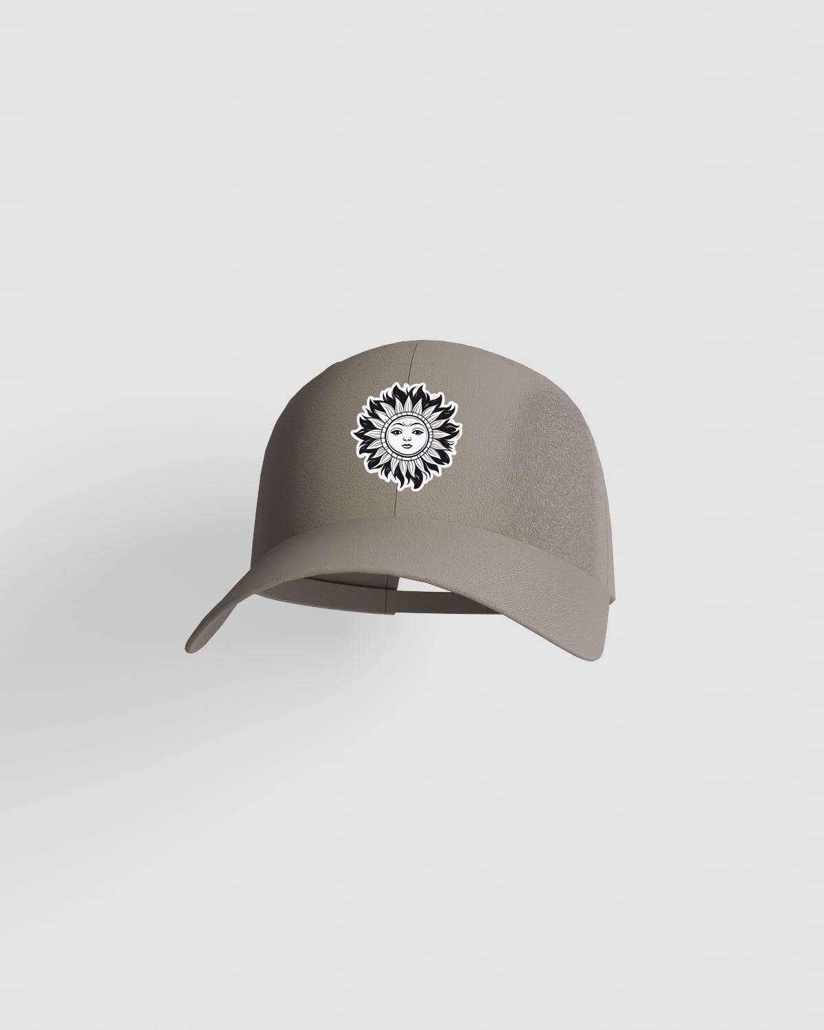 Khaki Cap with Adjustable Velcro Closure and Smooth Print Surface 59