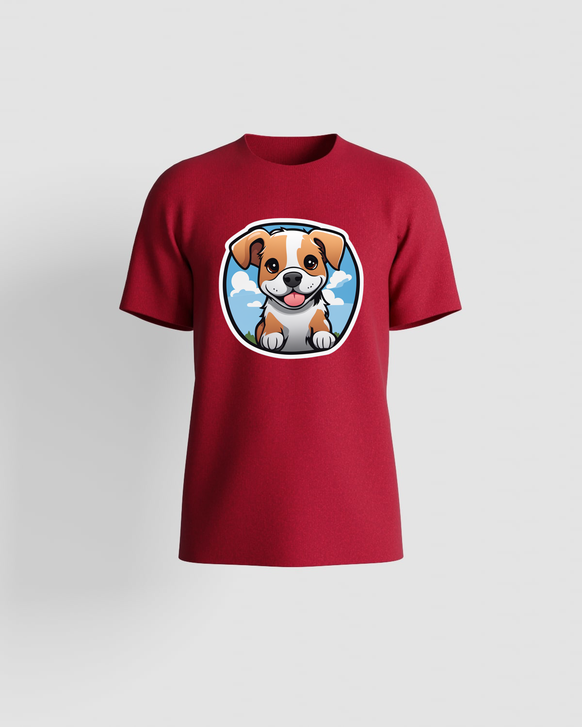 Red Organic Cotton T-Shirt with Bold Graphic 59