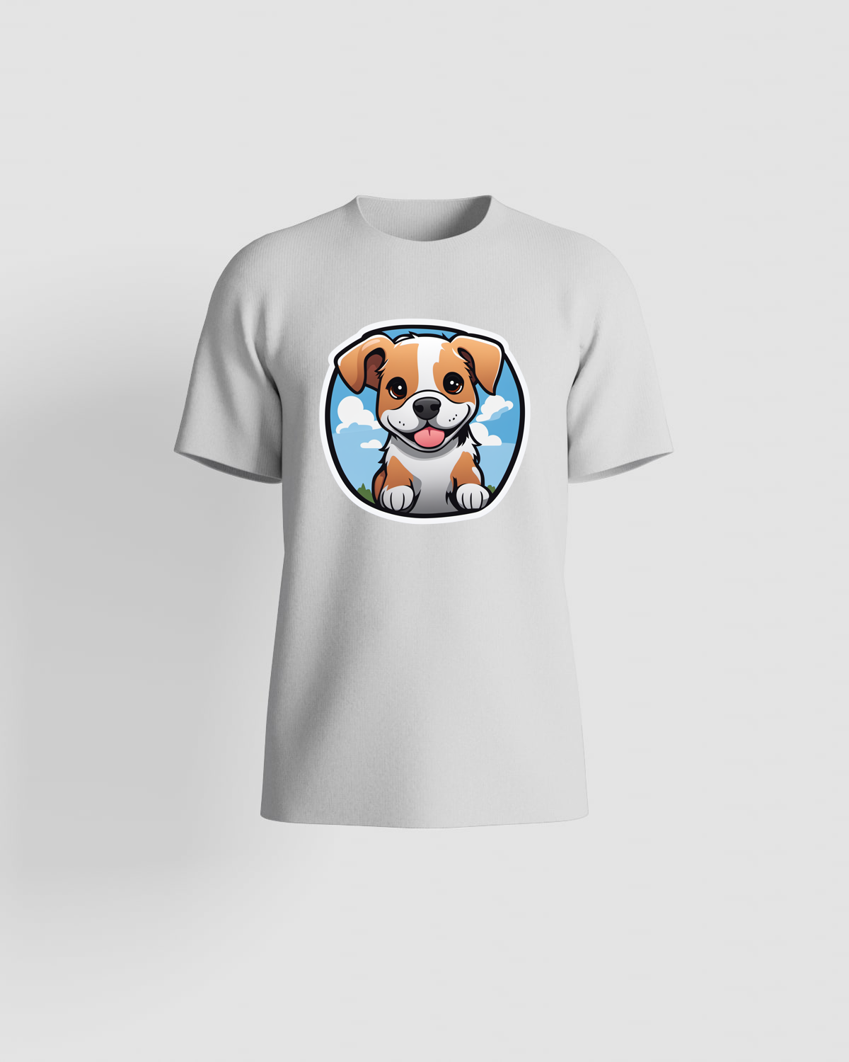 White 100% Organic Cotton T-Shirt with Minimalist Print 59