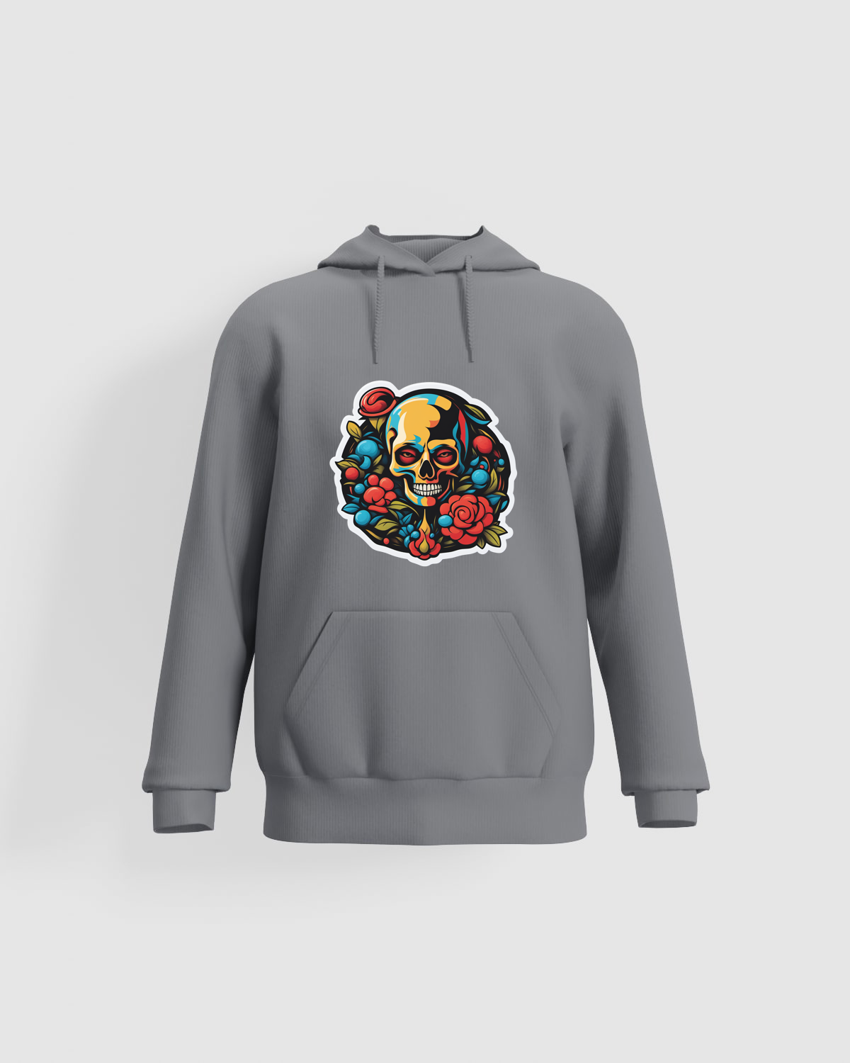 Grey Organic Cotton Unisex Sweatshirt – Smooth Print Surface 59