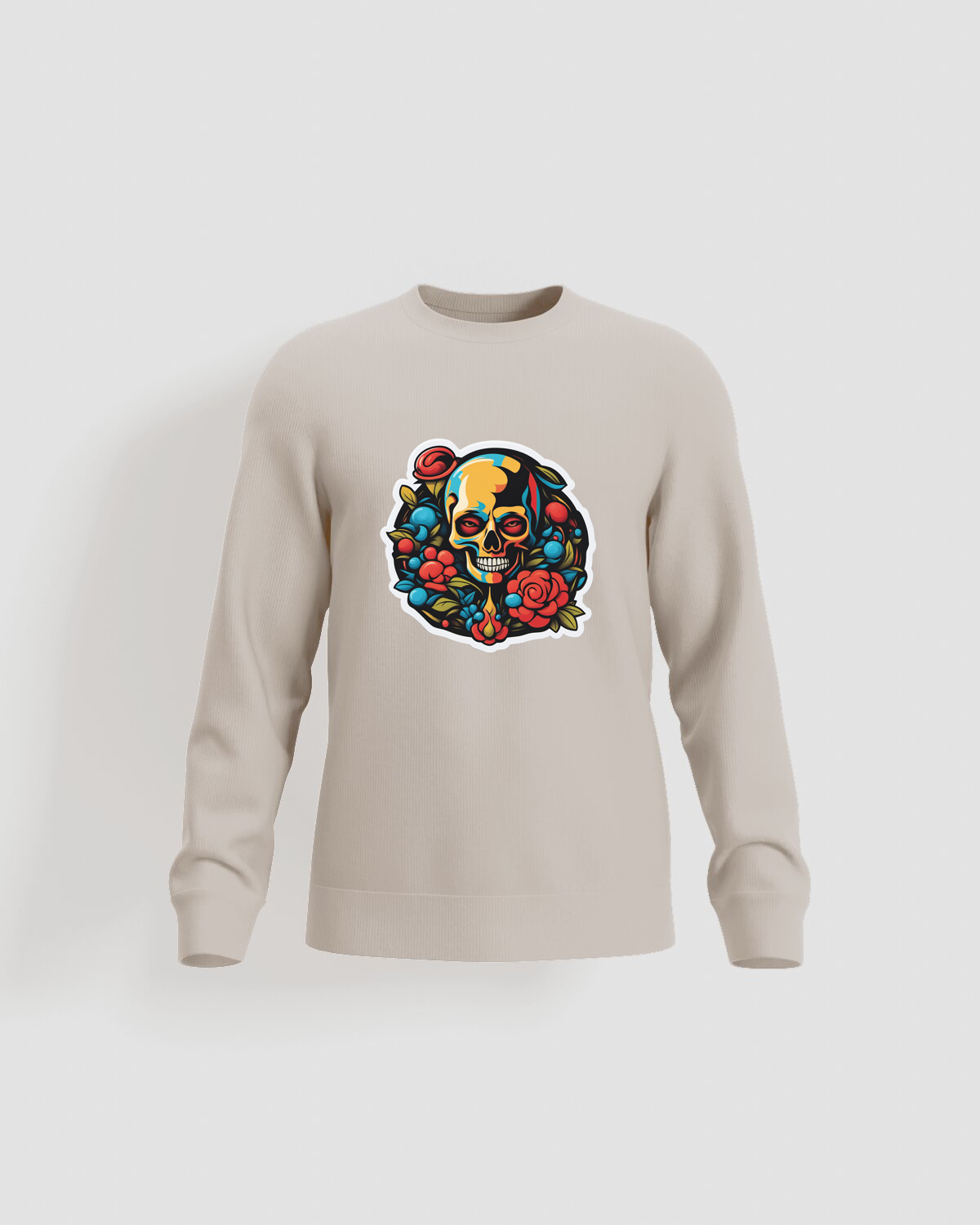 Cream Brushed Sweatshirt Organic Cotton Comfort 59