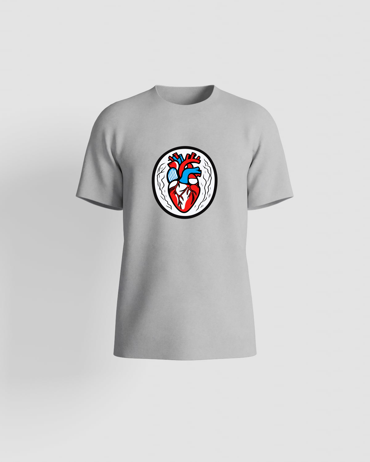 Grey T-Shirt with Unique Geometric Pattern 59