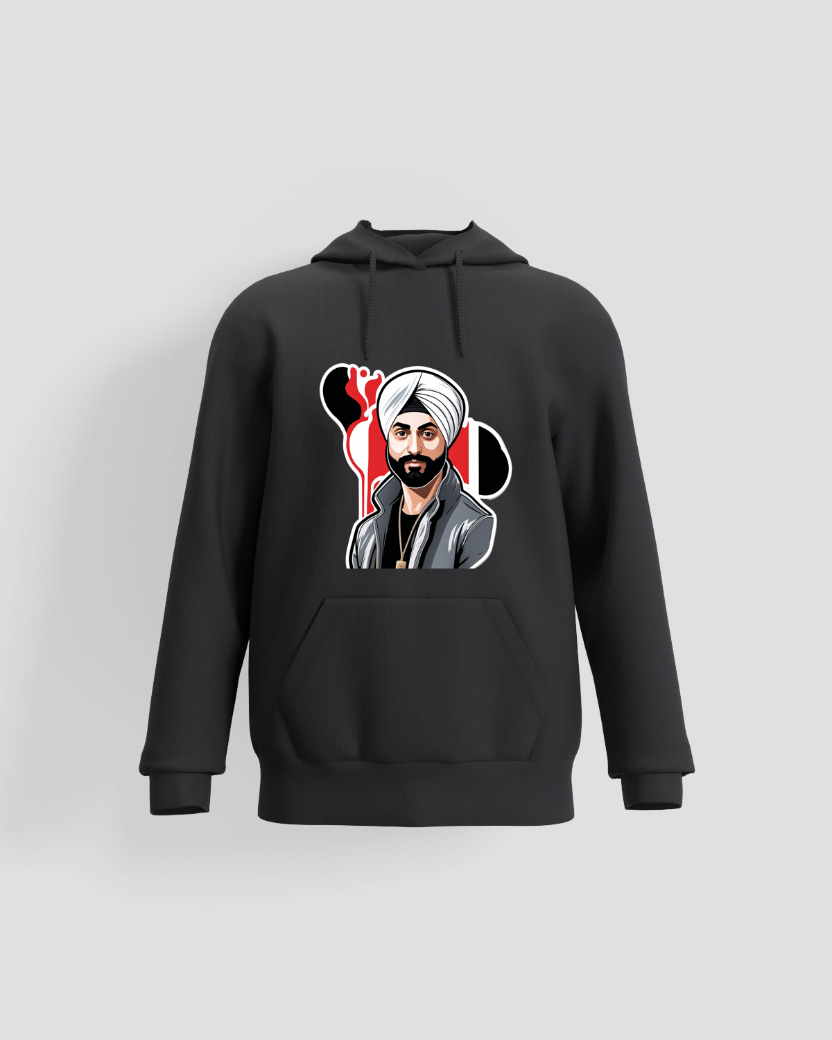 Black Unisex Organic Cotton Sweatshirt – Smooth Print Surface 59