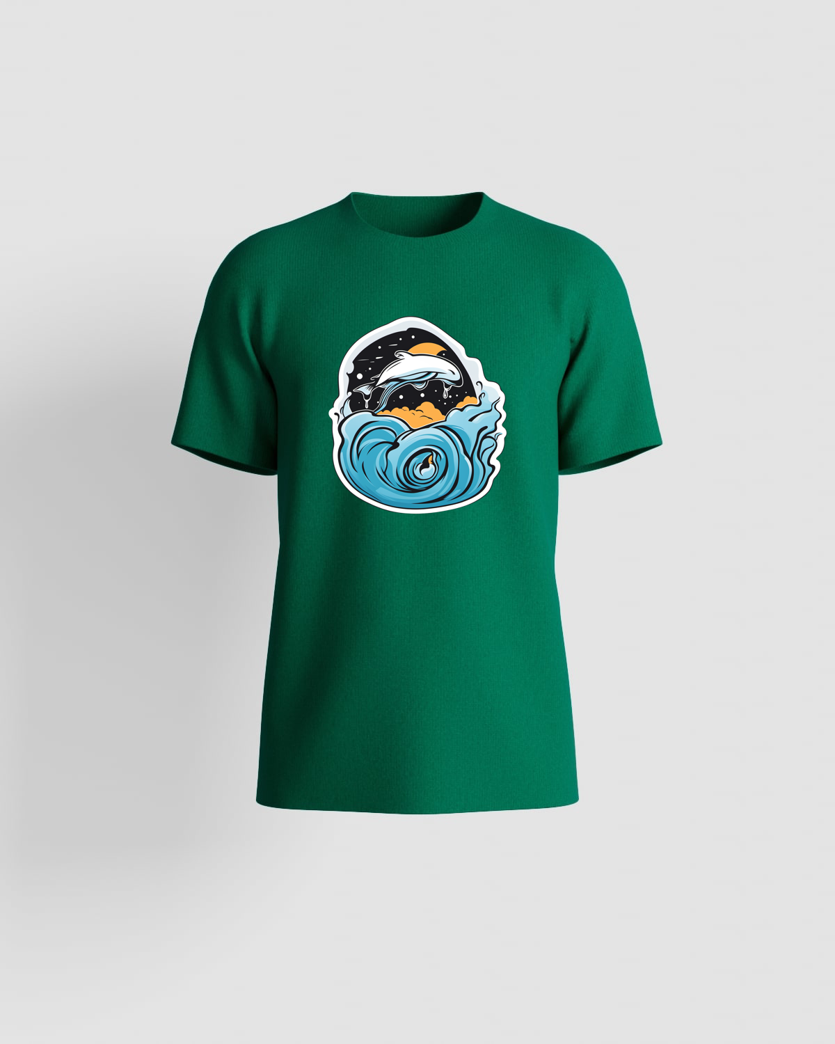 Green Organic Cotton T‑Shirt with Reinforced Tape 59