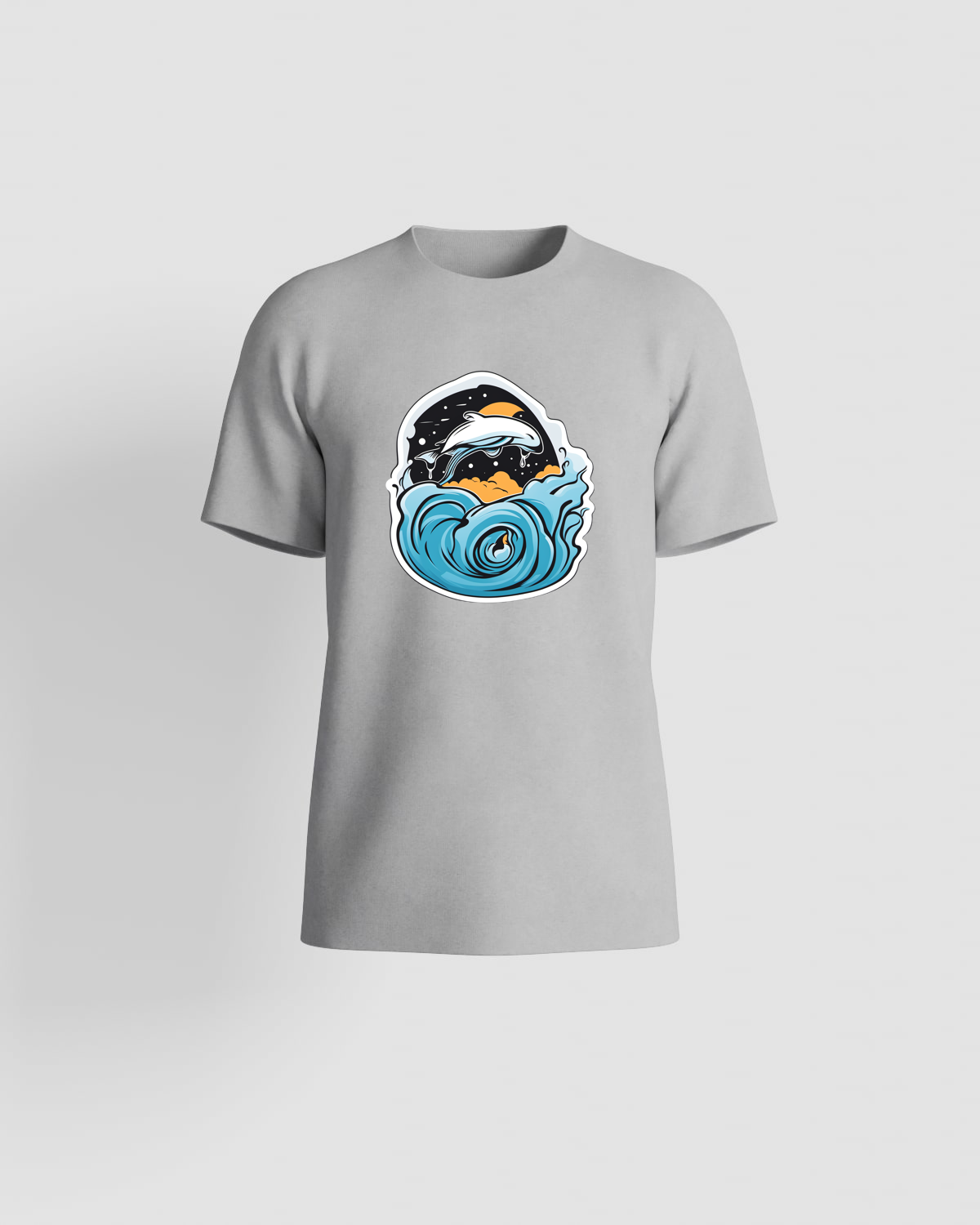 Grey Eco‑Sustainable T-Shirt with Minimalist Design 59