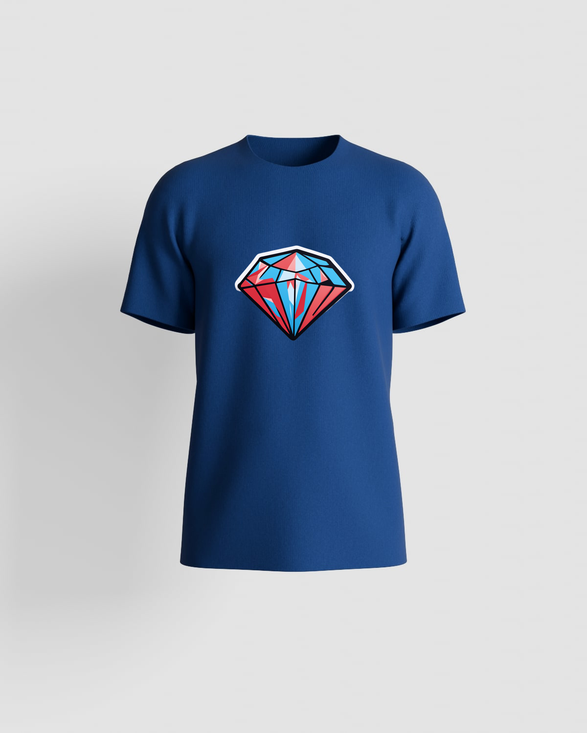 Blue Organic Cotton T Shirt Modern Eco Sustainable Comfort 59