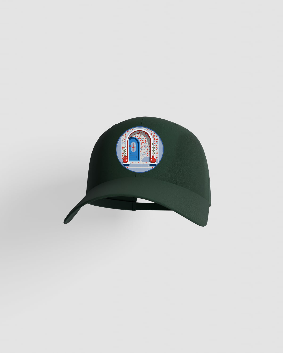 Green Classic 5‑Panel Cotton Cap with Velcro Closure 59
