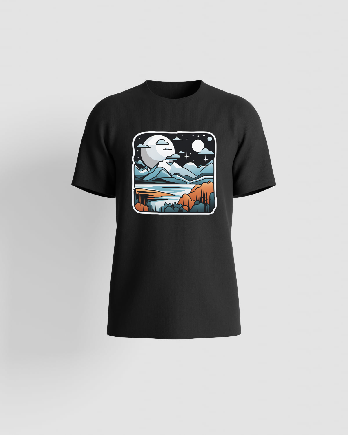 Custom Black T-Shirt with Bold Graphic Design 59
