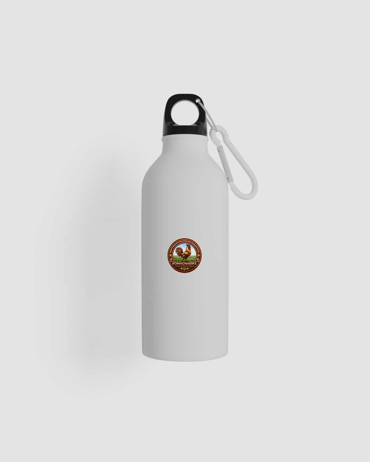 Borraccia in alluminio ecologica con clip a carabina 59