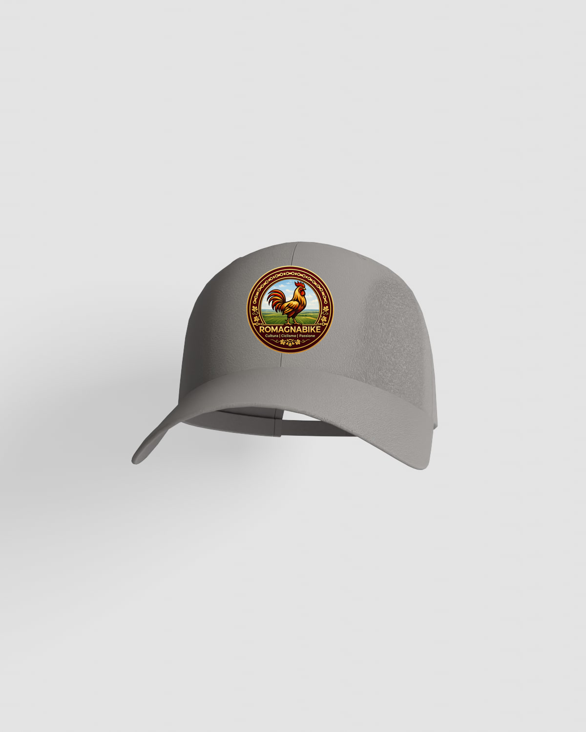 Cappellino in cotone grigio regolabile con chiusura a velcro 59