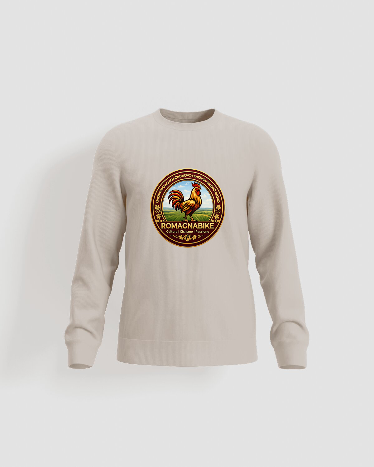 Felpe Unisex Crema con collo classico a giro 59