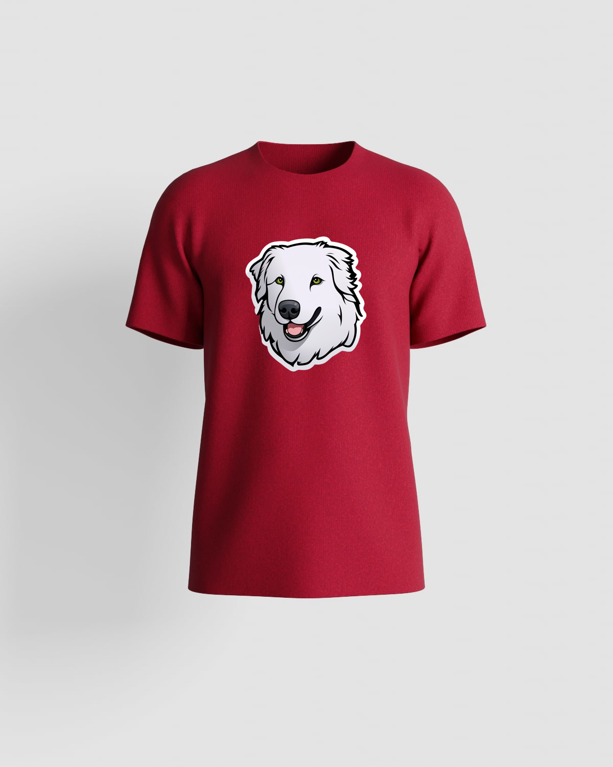 Red Organic Cotton T-Shirt Modern Fit Eco Sustainable 59
